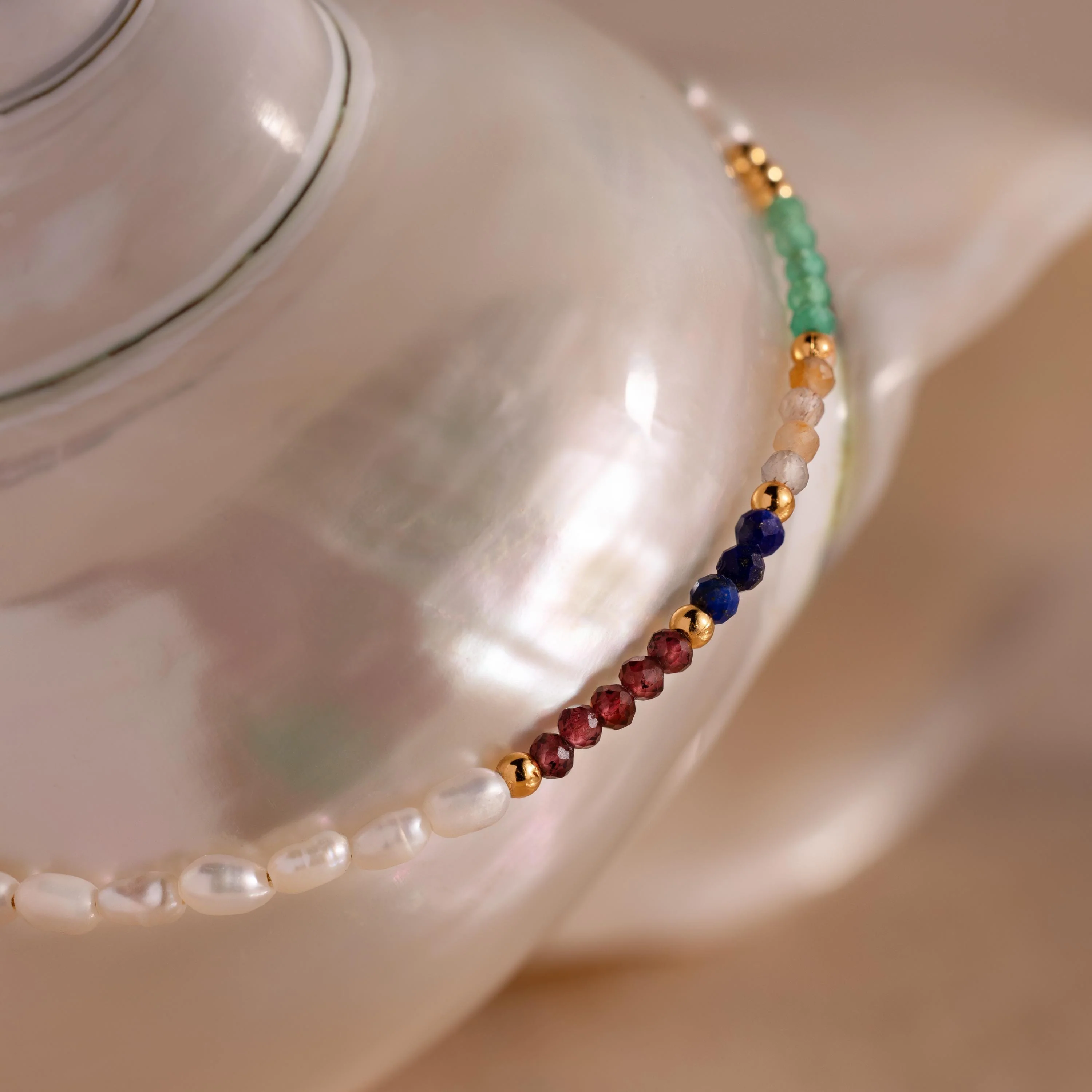 Oasis Rainbow Bead Charm Bracelet - Image 7