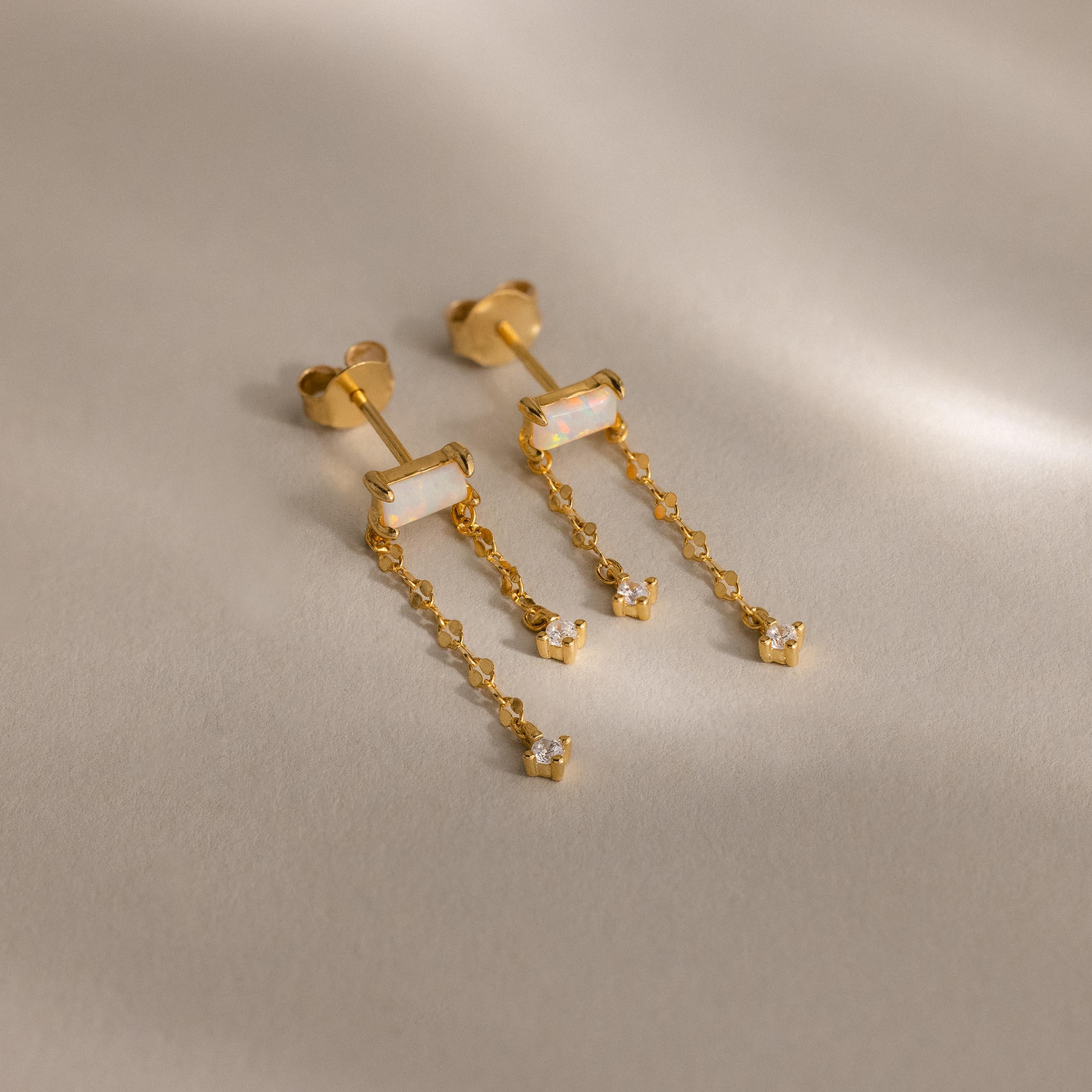 Opal Cascade Studs in 18K Gold - Image 5