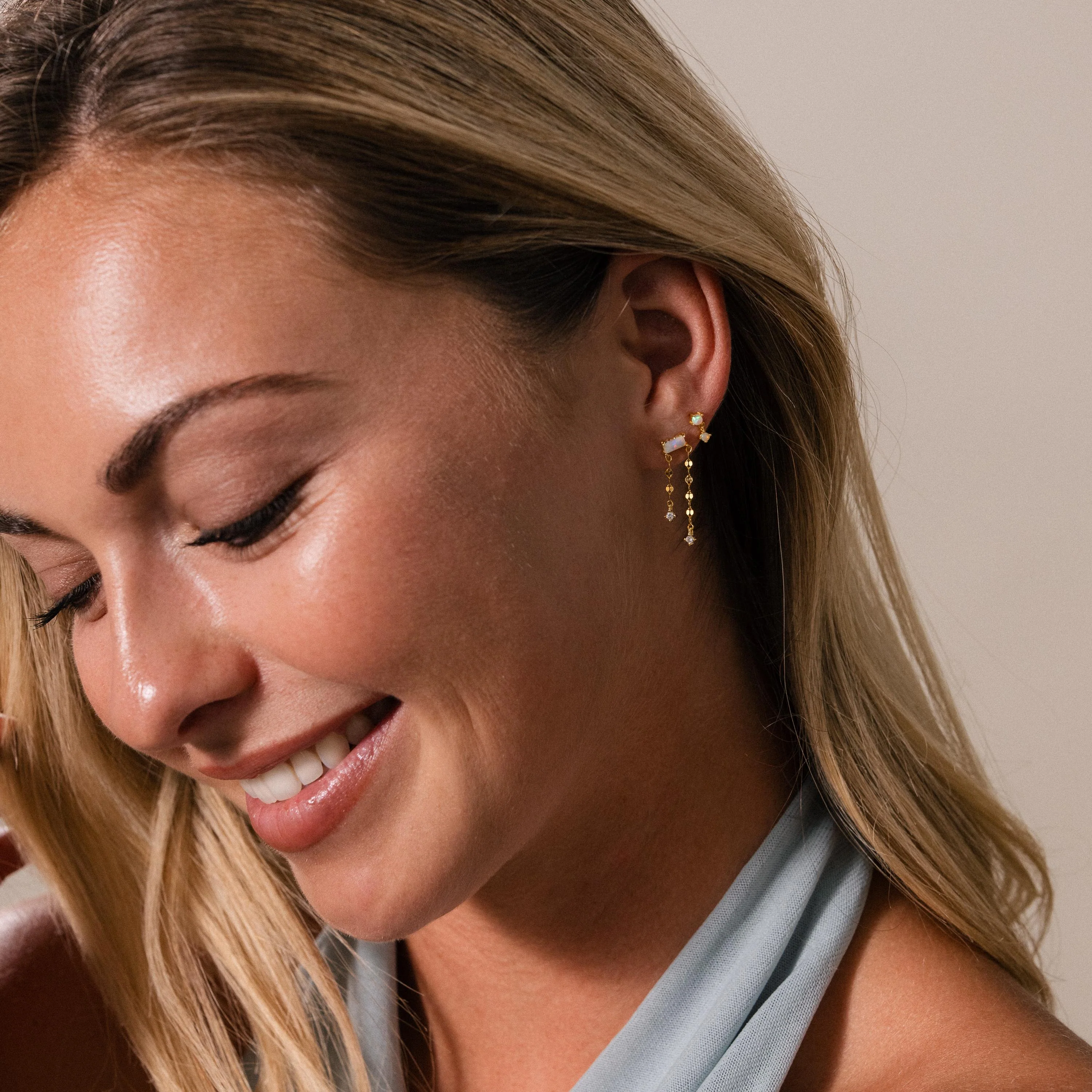 Opal Cascade Studs in 18K Gold - Image 8