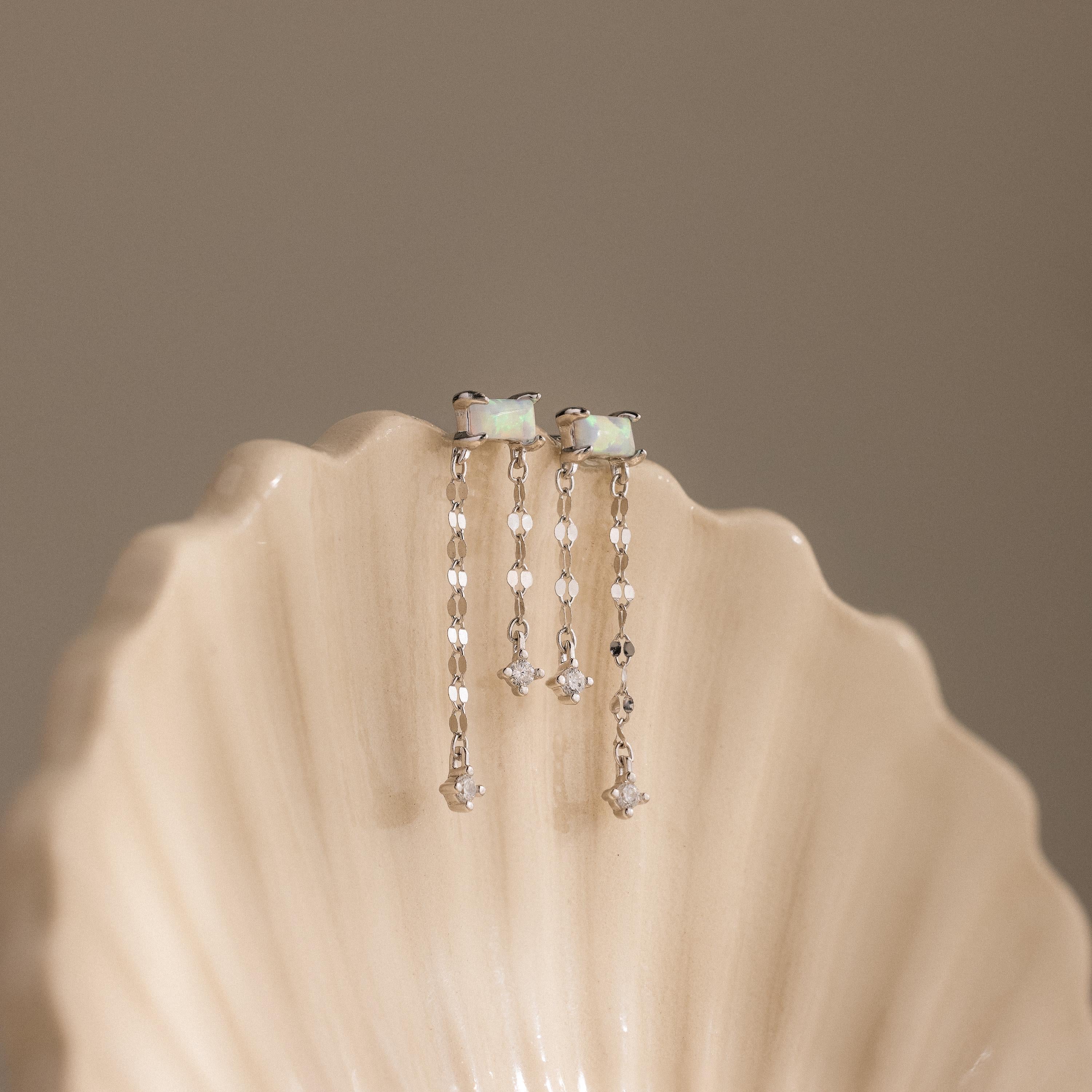 Opal Cascade Studs in Silver - Image 3
