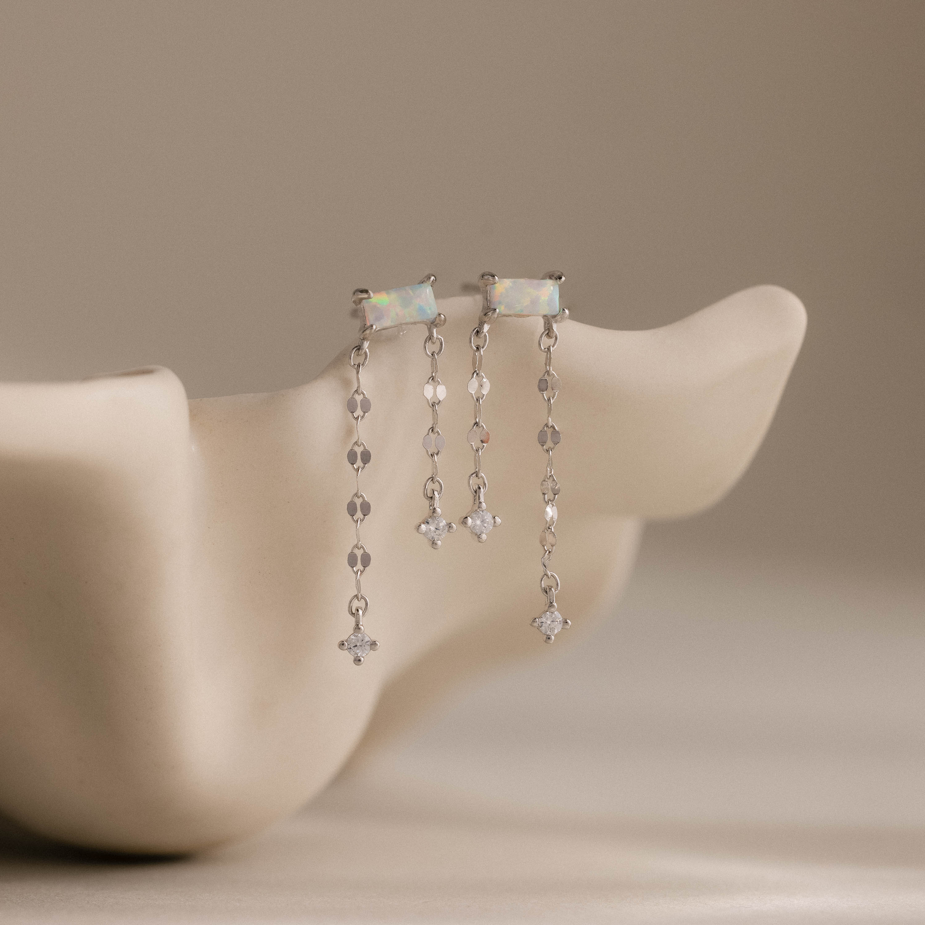 Opal Cascade Studs in Silver - Image 5