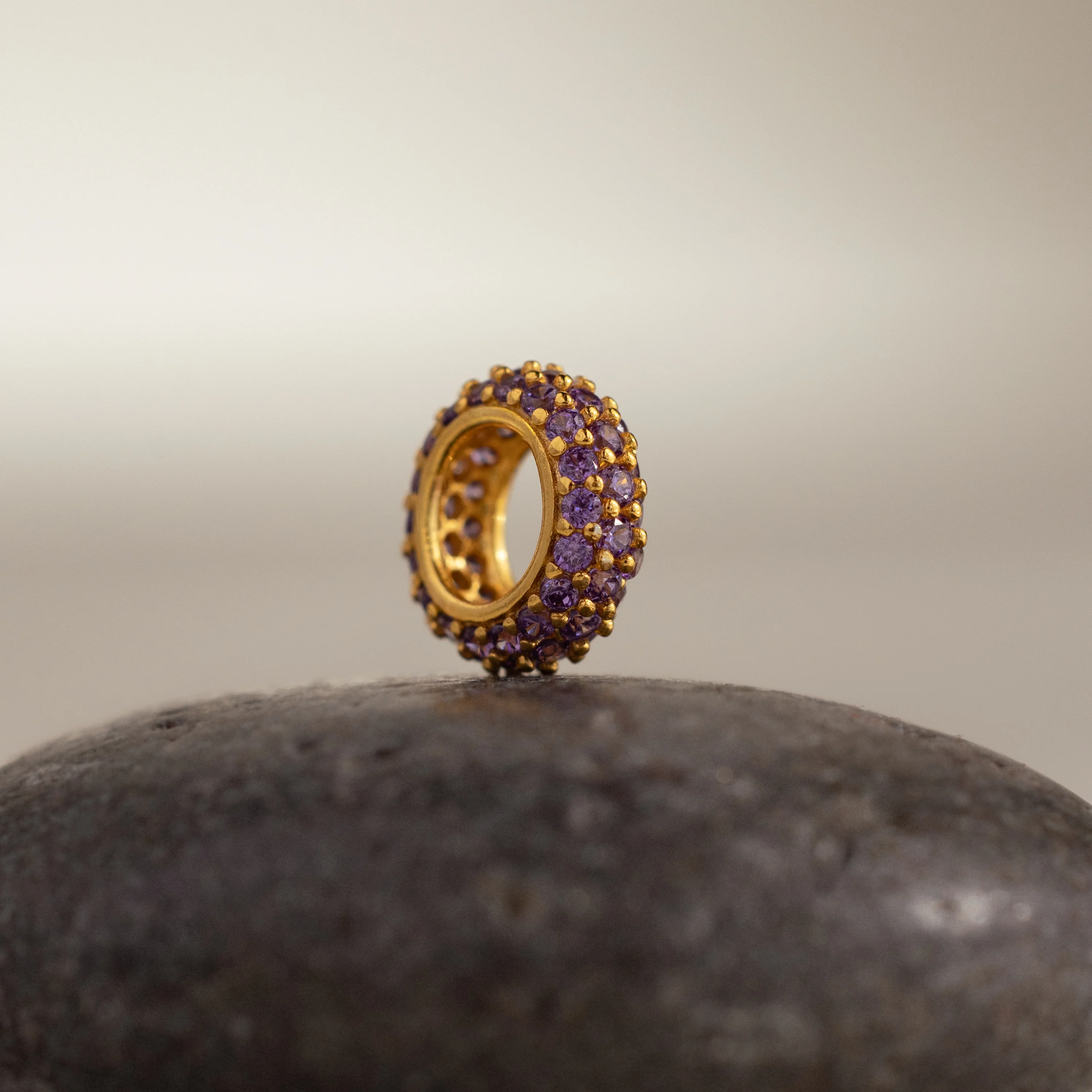 Pave Birthstone Charm Spacer - Image 5