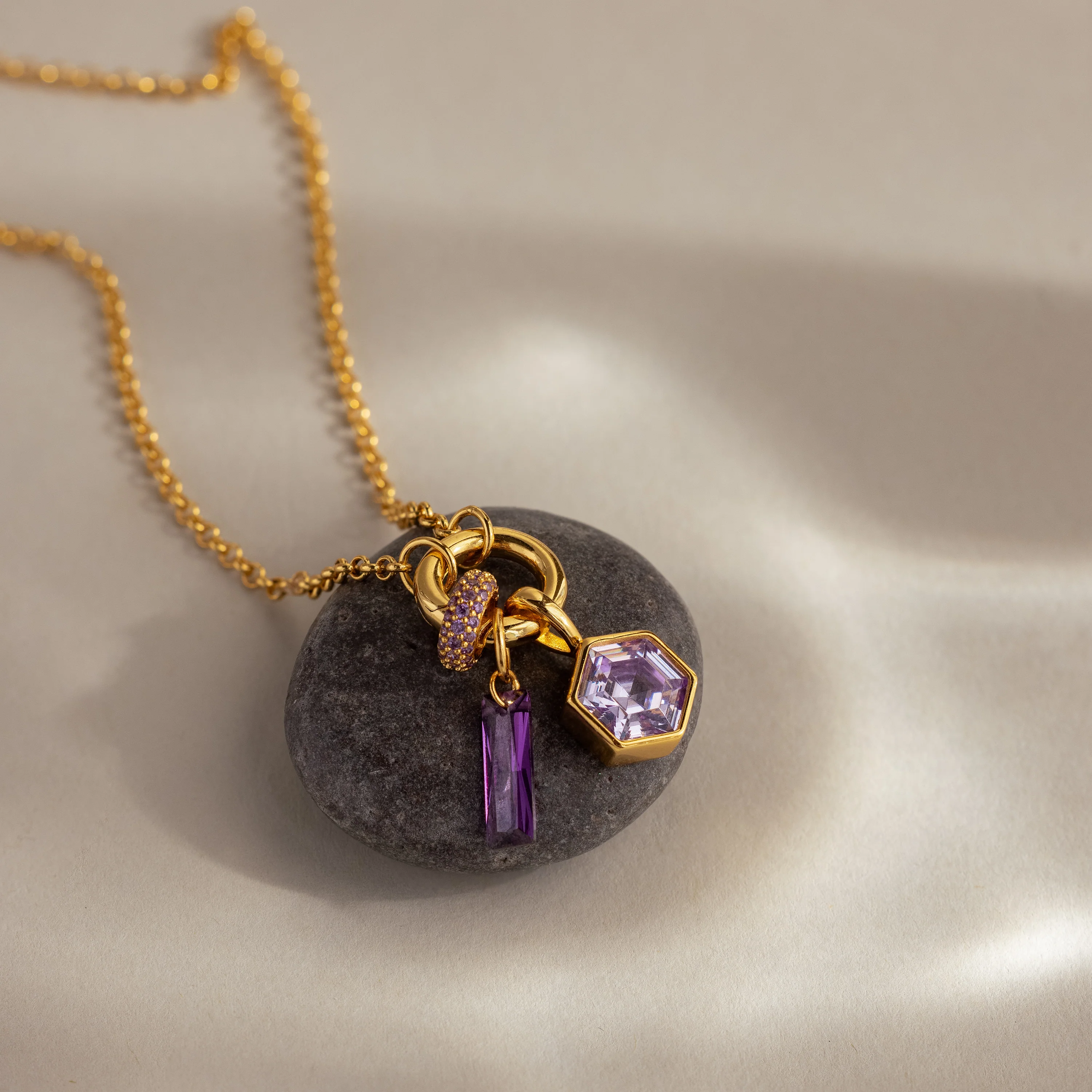 Pave Birthstone Charm Spacer - Image 7
