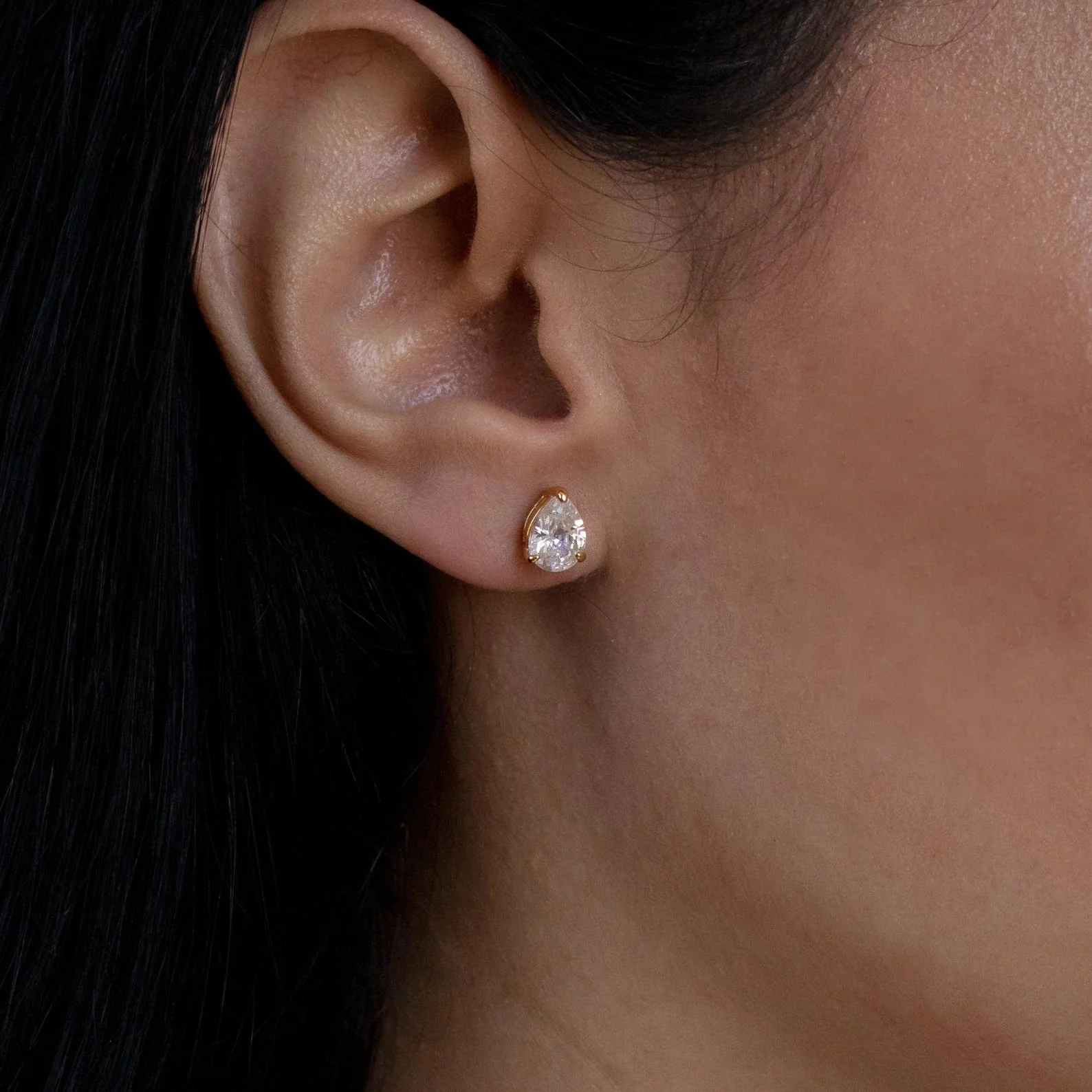 Pear Diamond Studs - Image 2