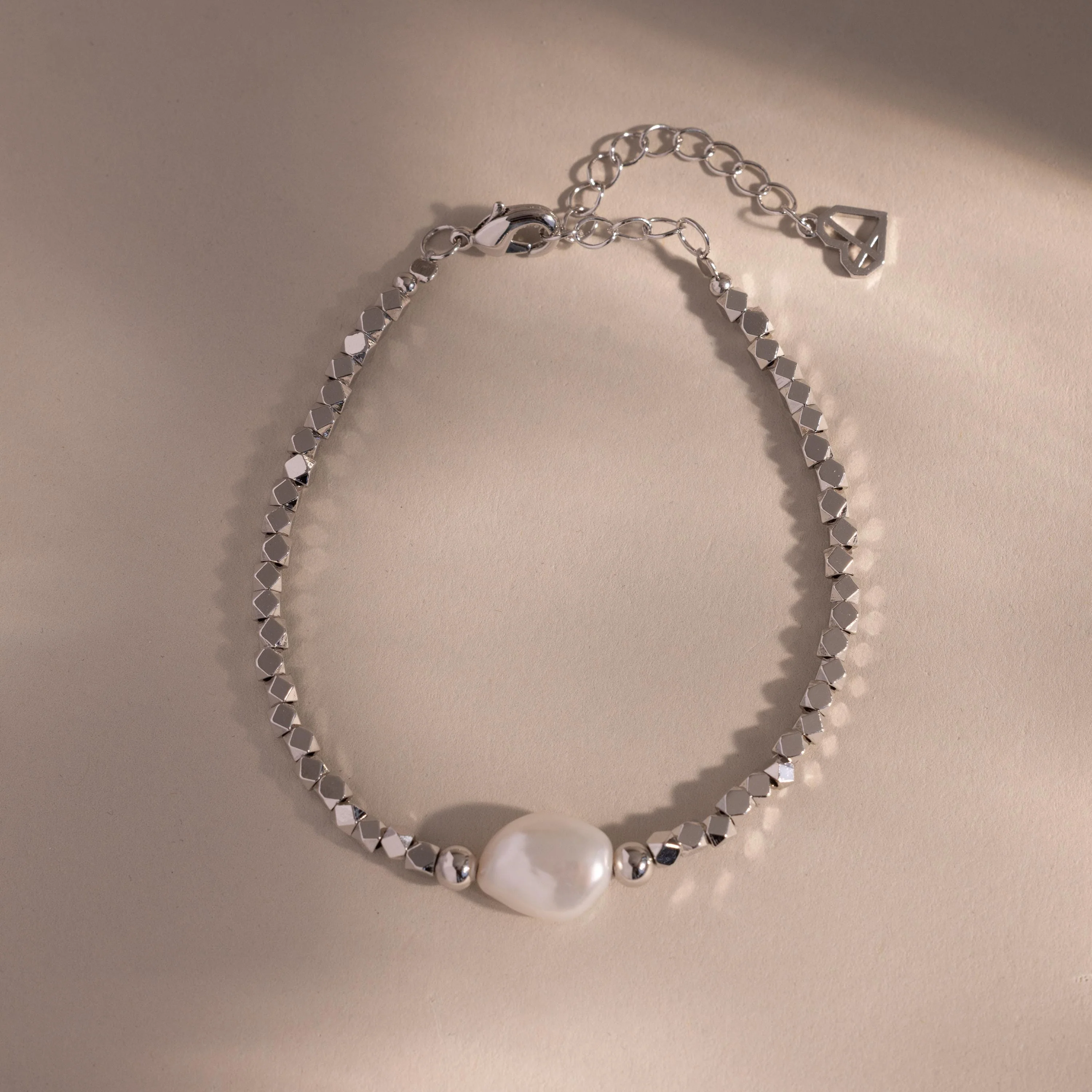 Pearl Charm Beaded Bracelet - Image 3