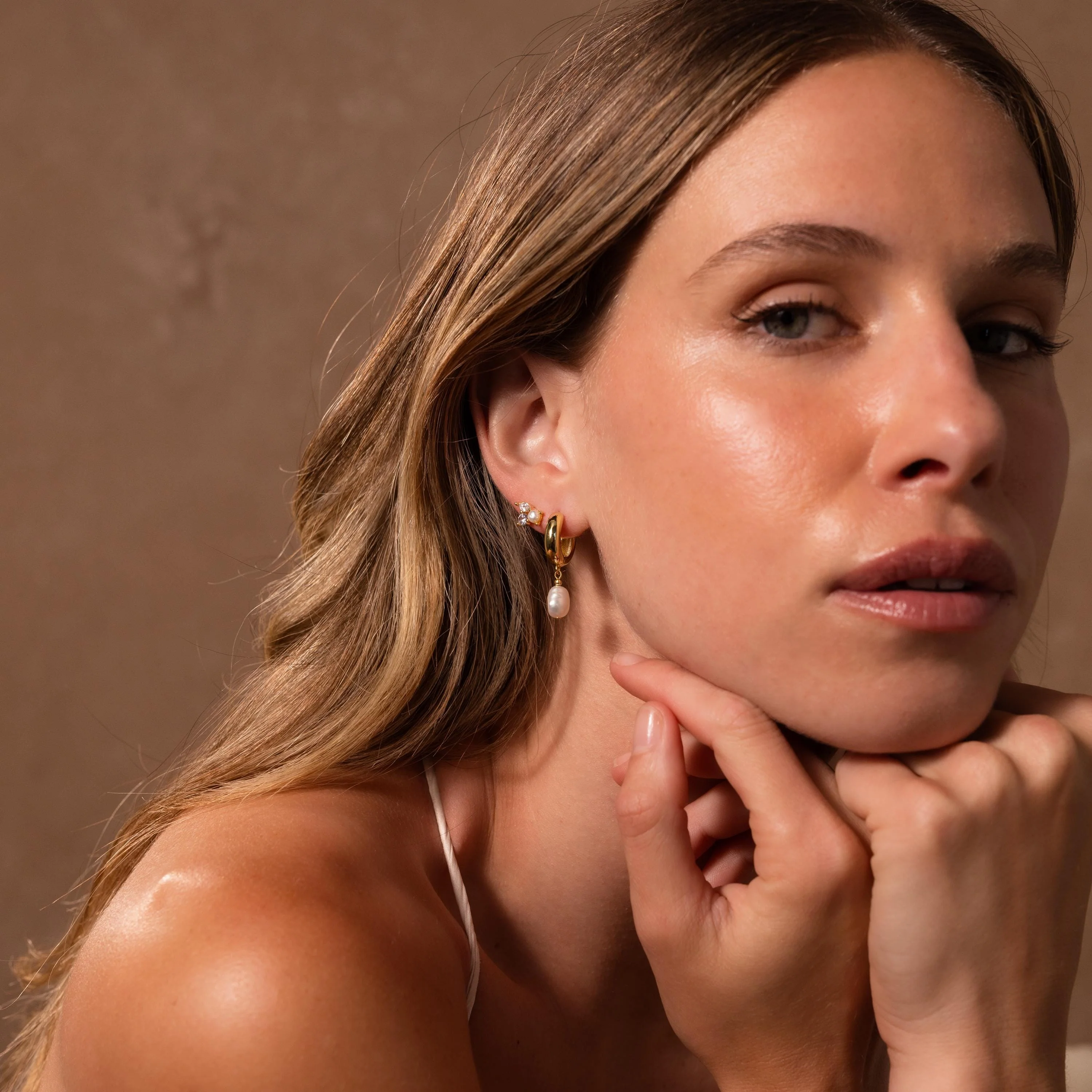Pearl Diamond Bloom Studs in 18K Gold - Image 4