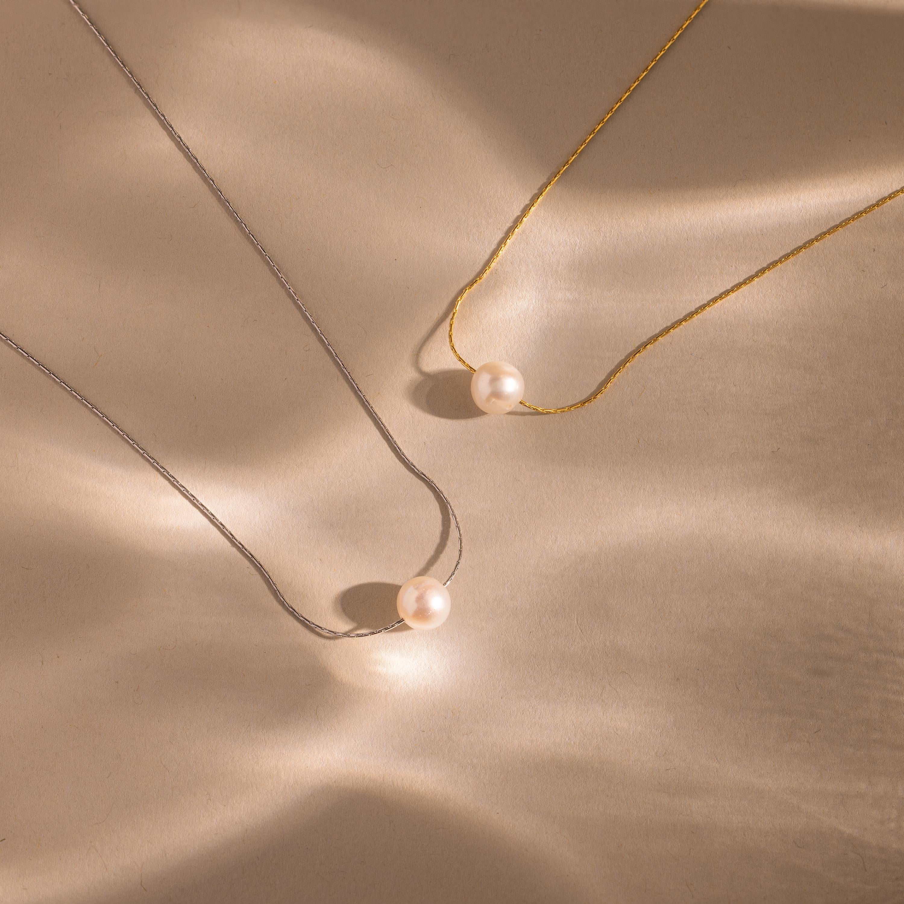 Dainty Pearl Dot Necklace - Image 3