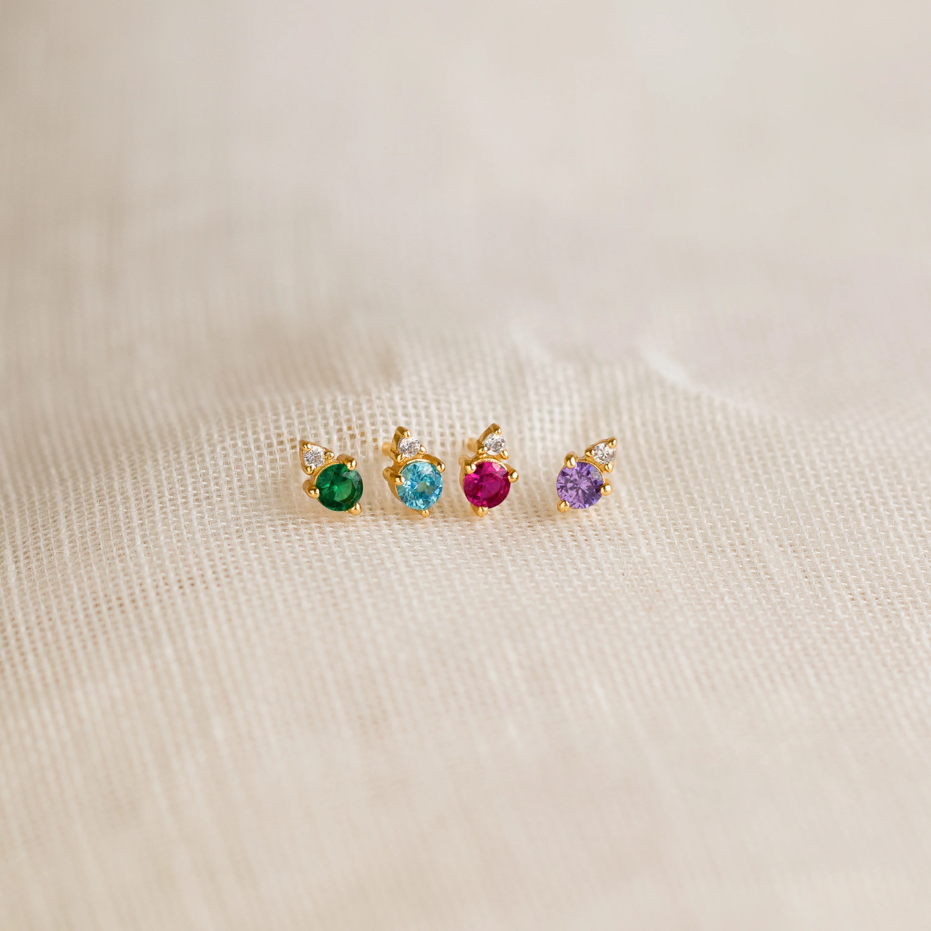 Raindrop Birthstone Studs - Image 4