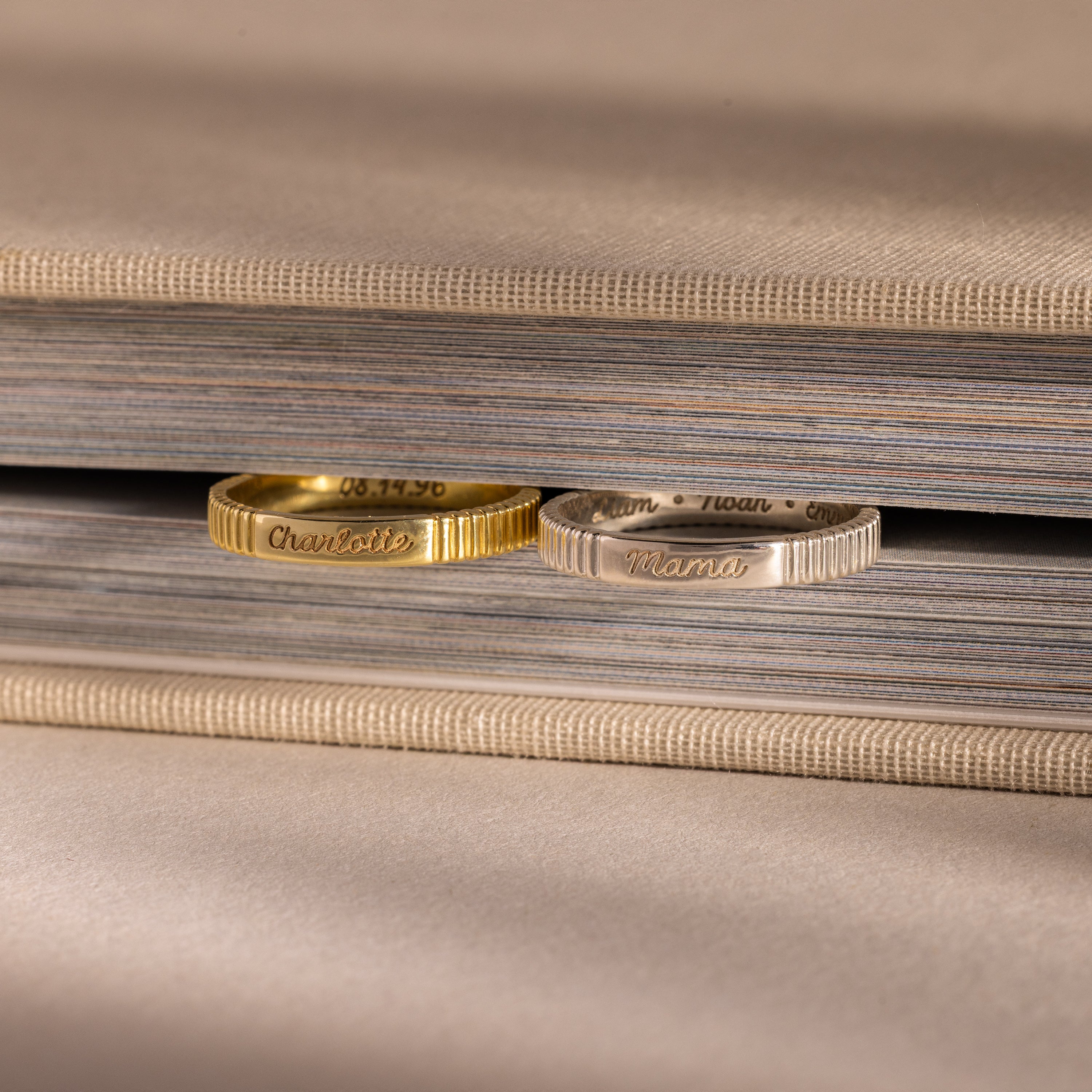 Ribbed Name Ring - Image 4