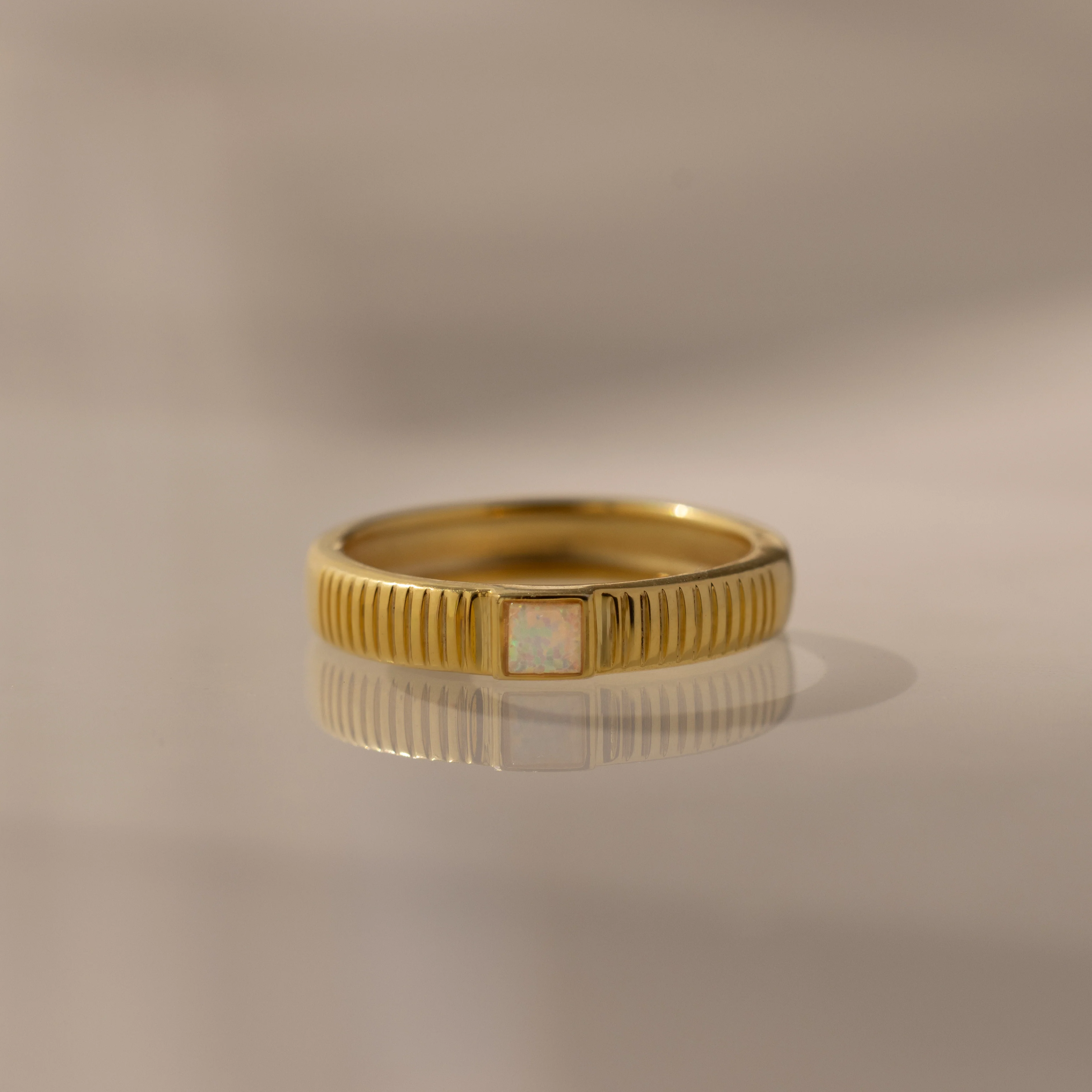 Ribbed Birthstone Band - Image 8