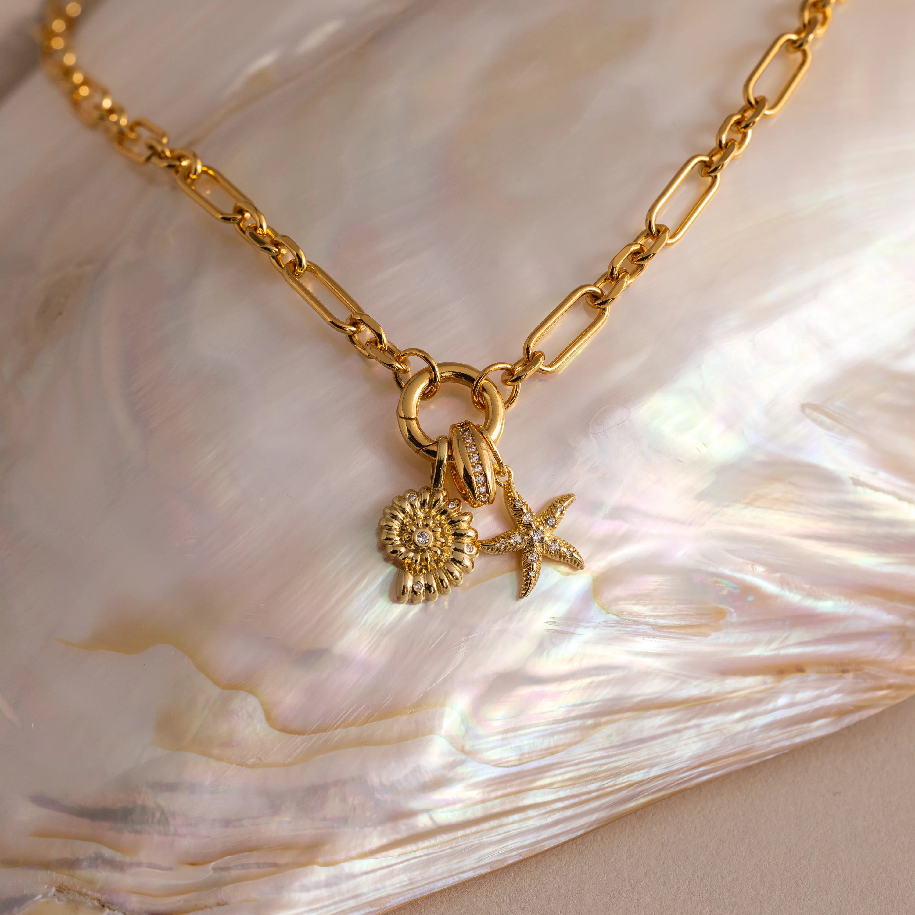 Rolo Circle Figaro Necklace - Image 5