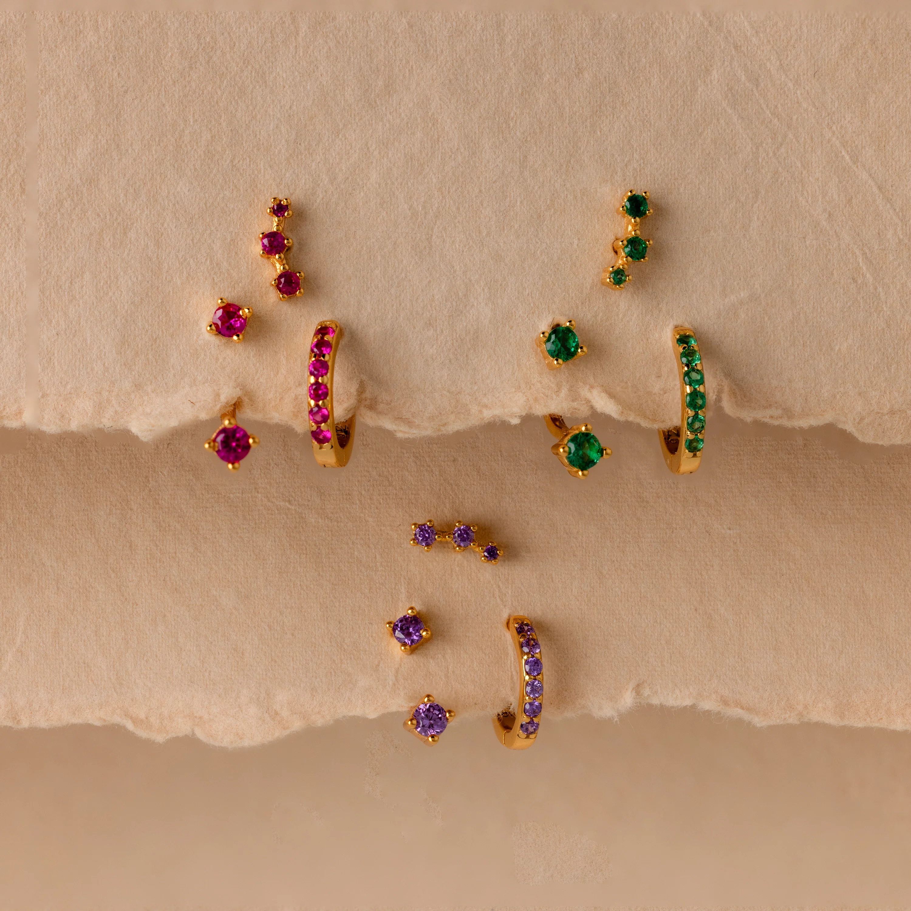Ruby Earring Trio Set - Image 5