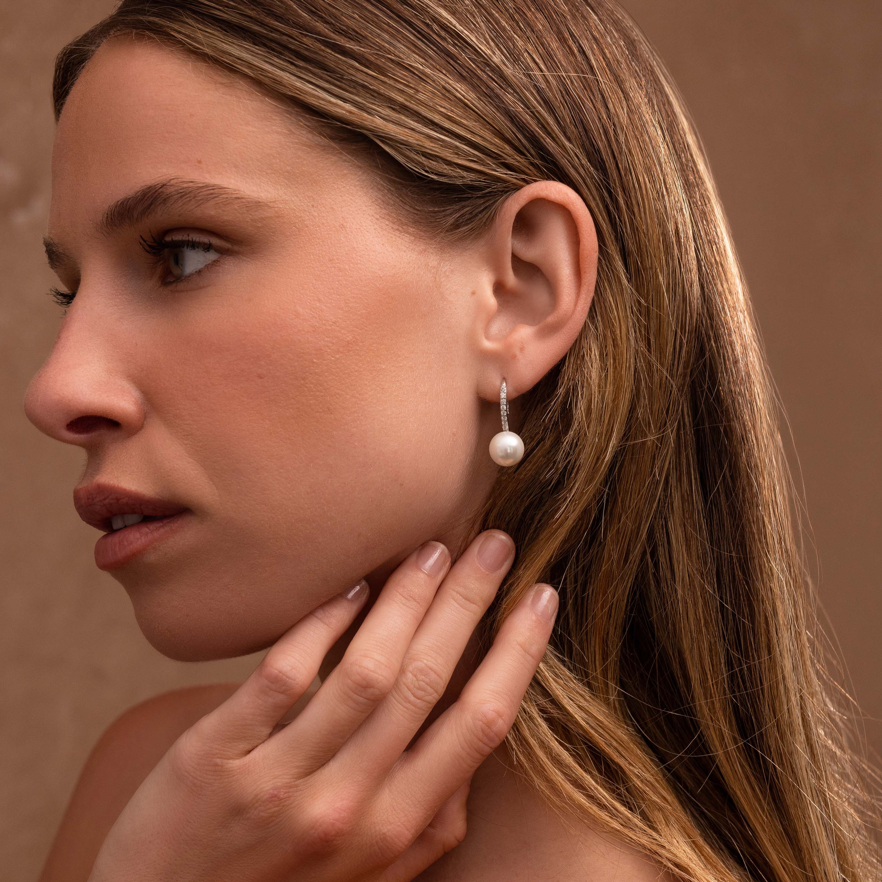 Shimmer Pearl Drop Earrings - Image 6