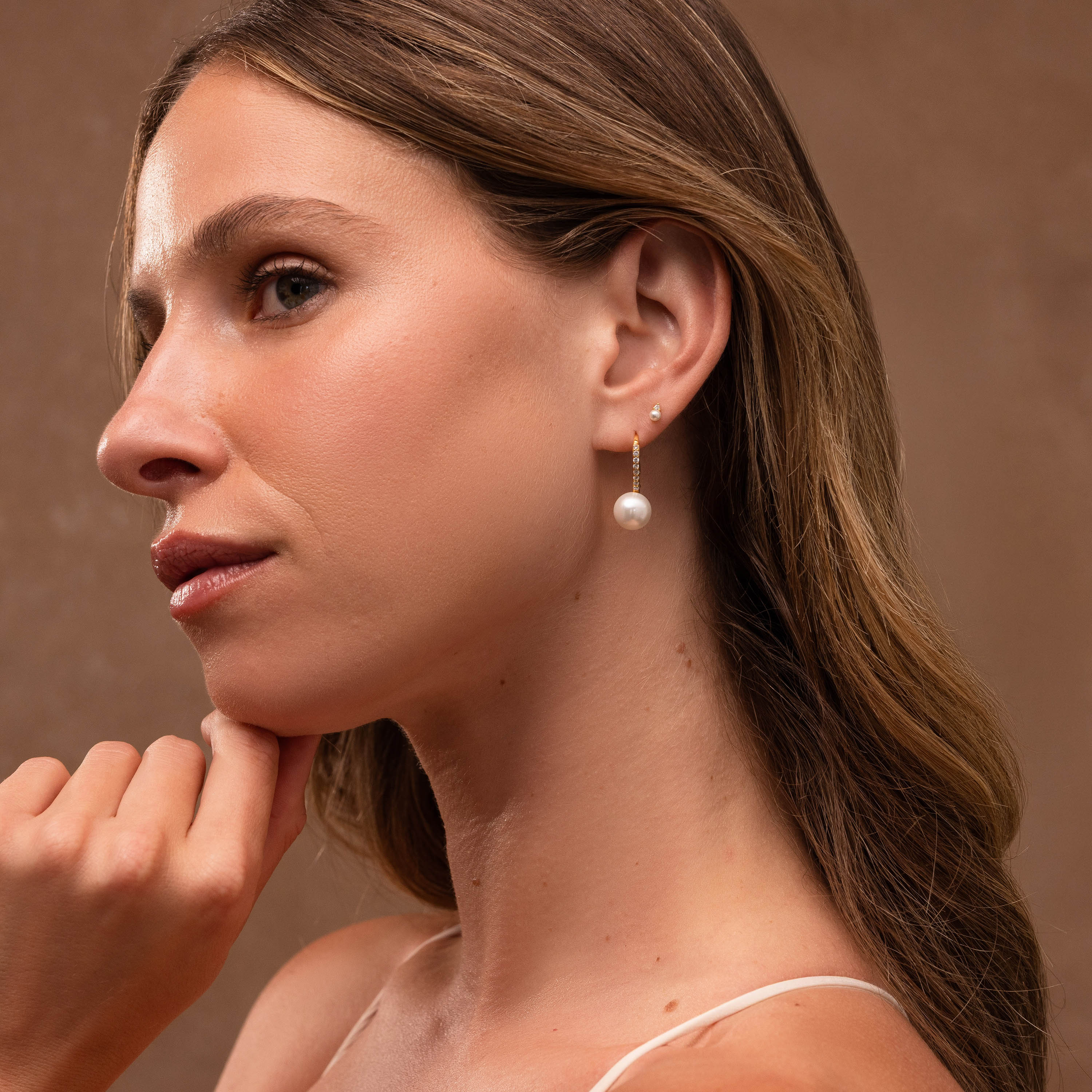 Shimmer Pearl Drop Earrings - Image 8