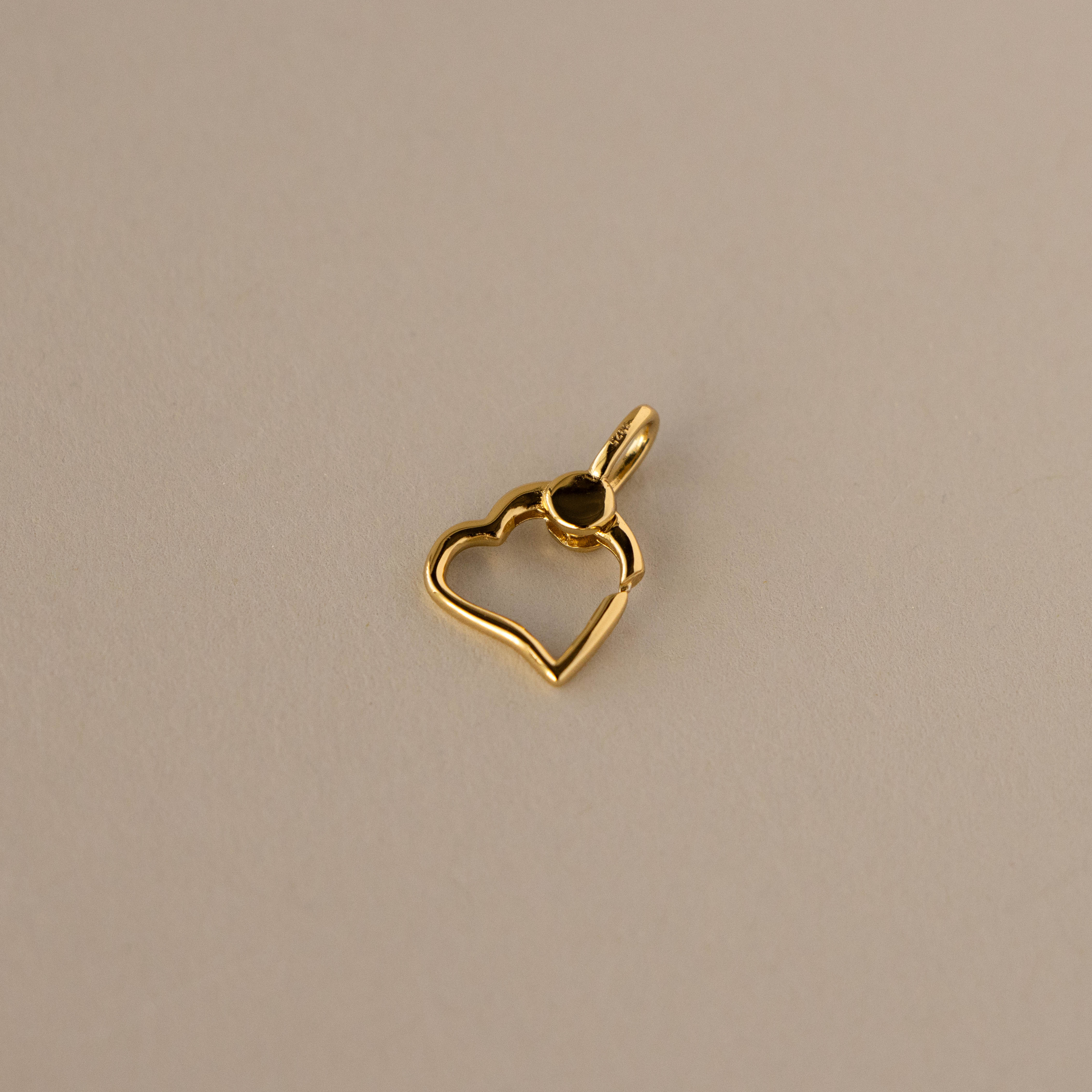 Sideways Heart Pendant Charm Holder