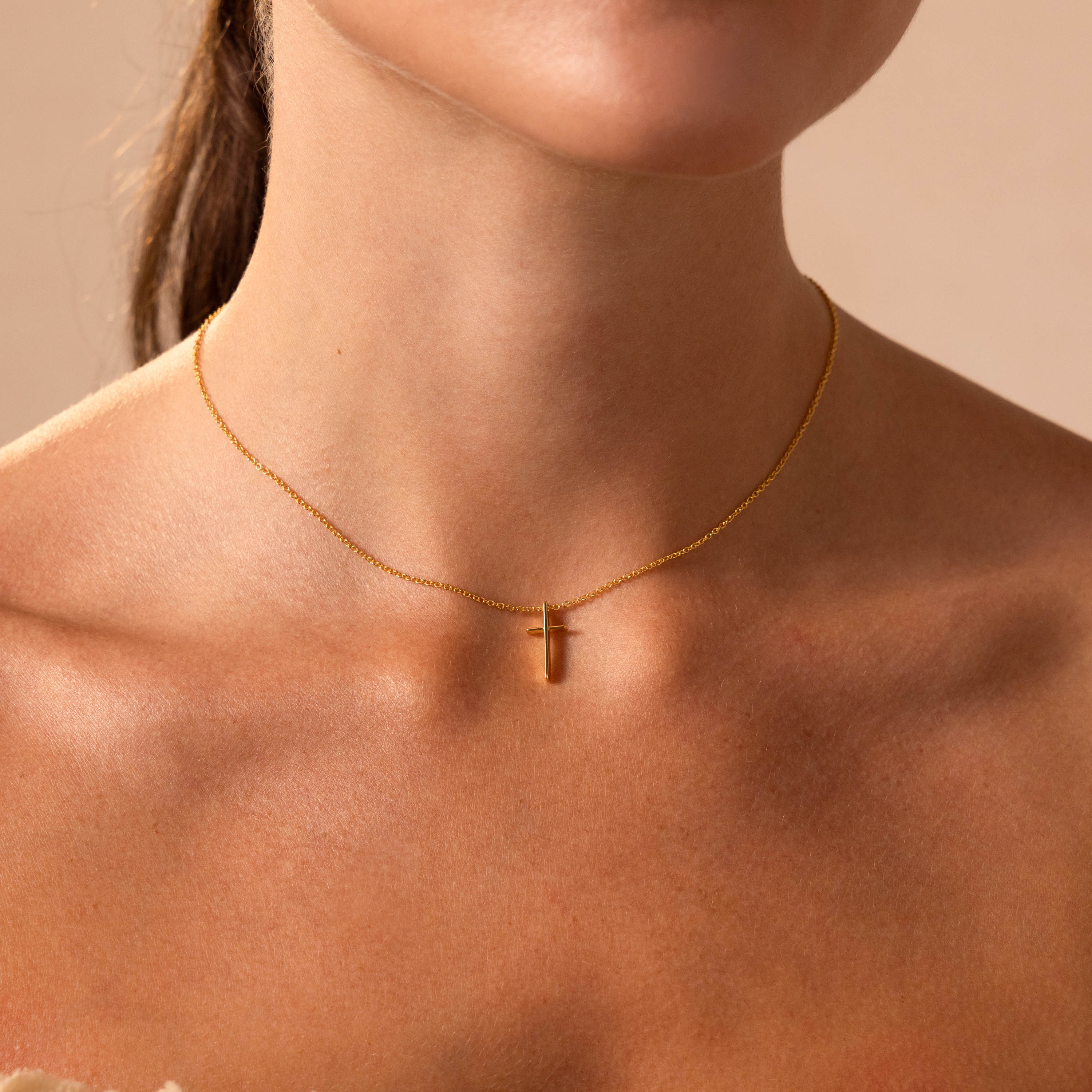 Skinny Cross Necklace - Image 4
