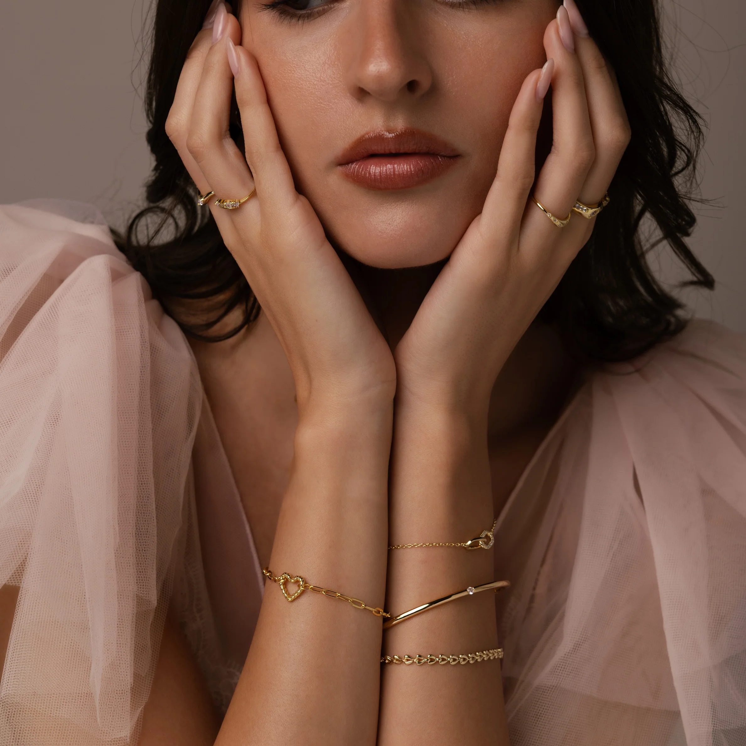 Skinny Diamond Bangle in 18K Gold - Image 6