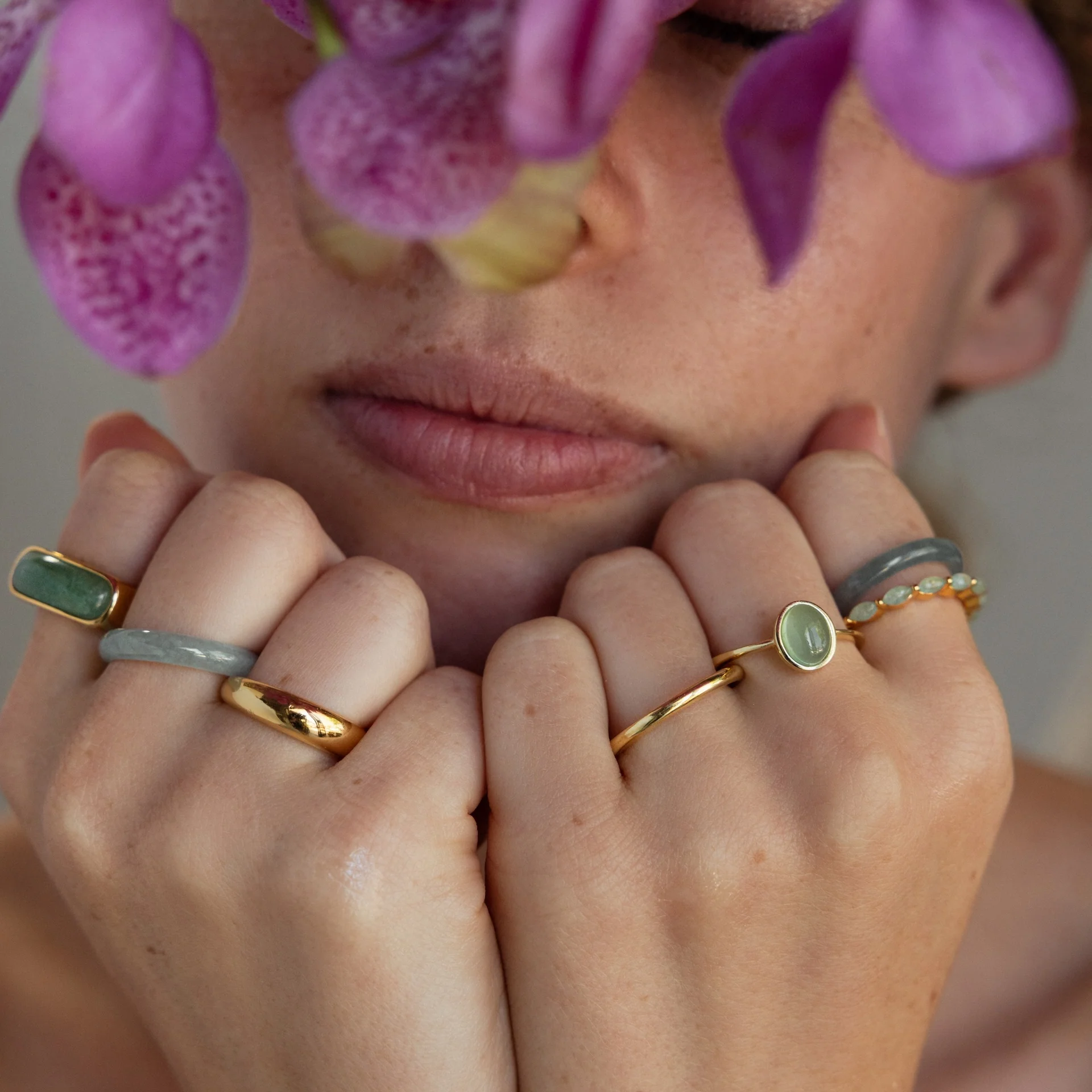 Skinny Jade Ring - Image 6