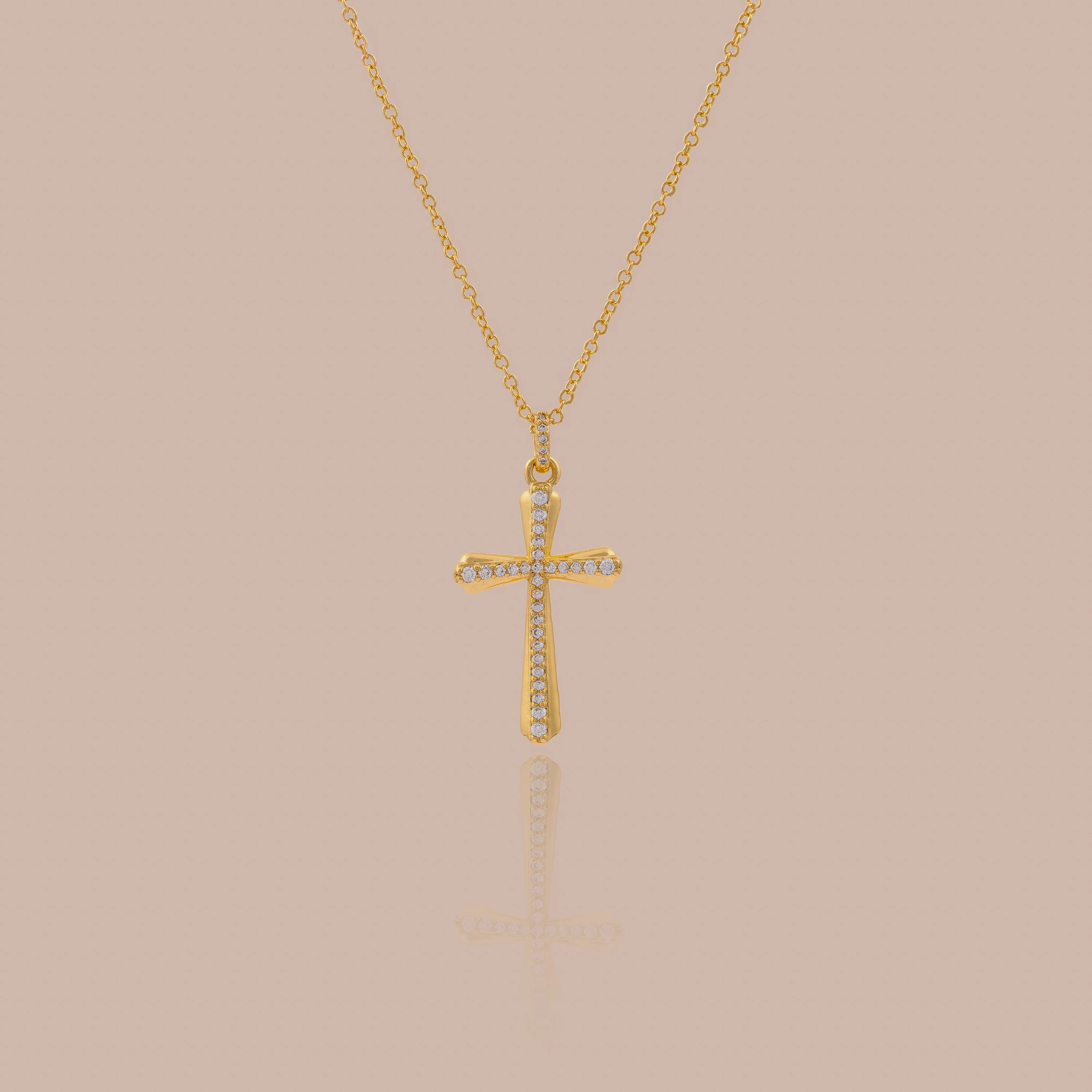 Solace Pave Cross Necklace - Image 3