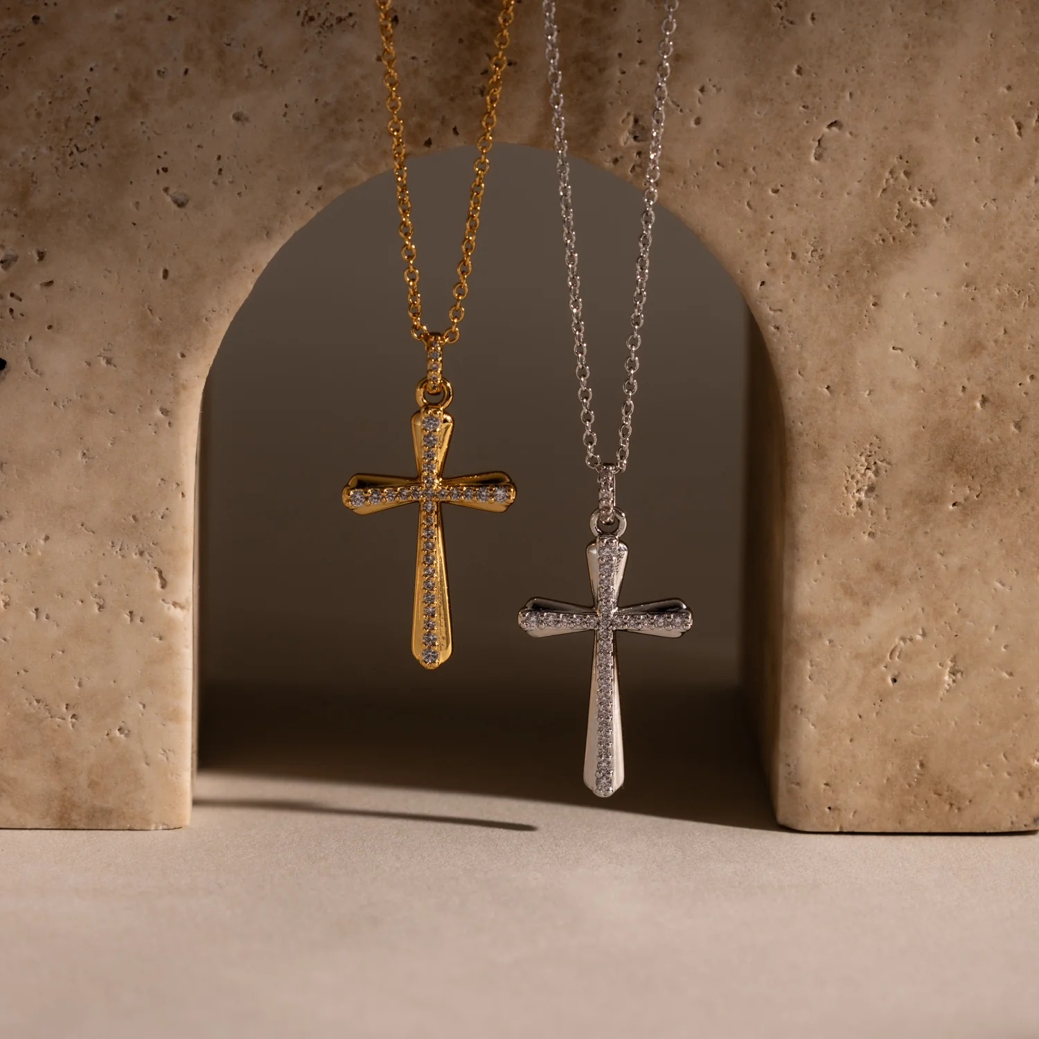Solace Pave Cross Necklace - Image 7