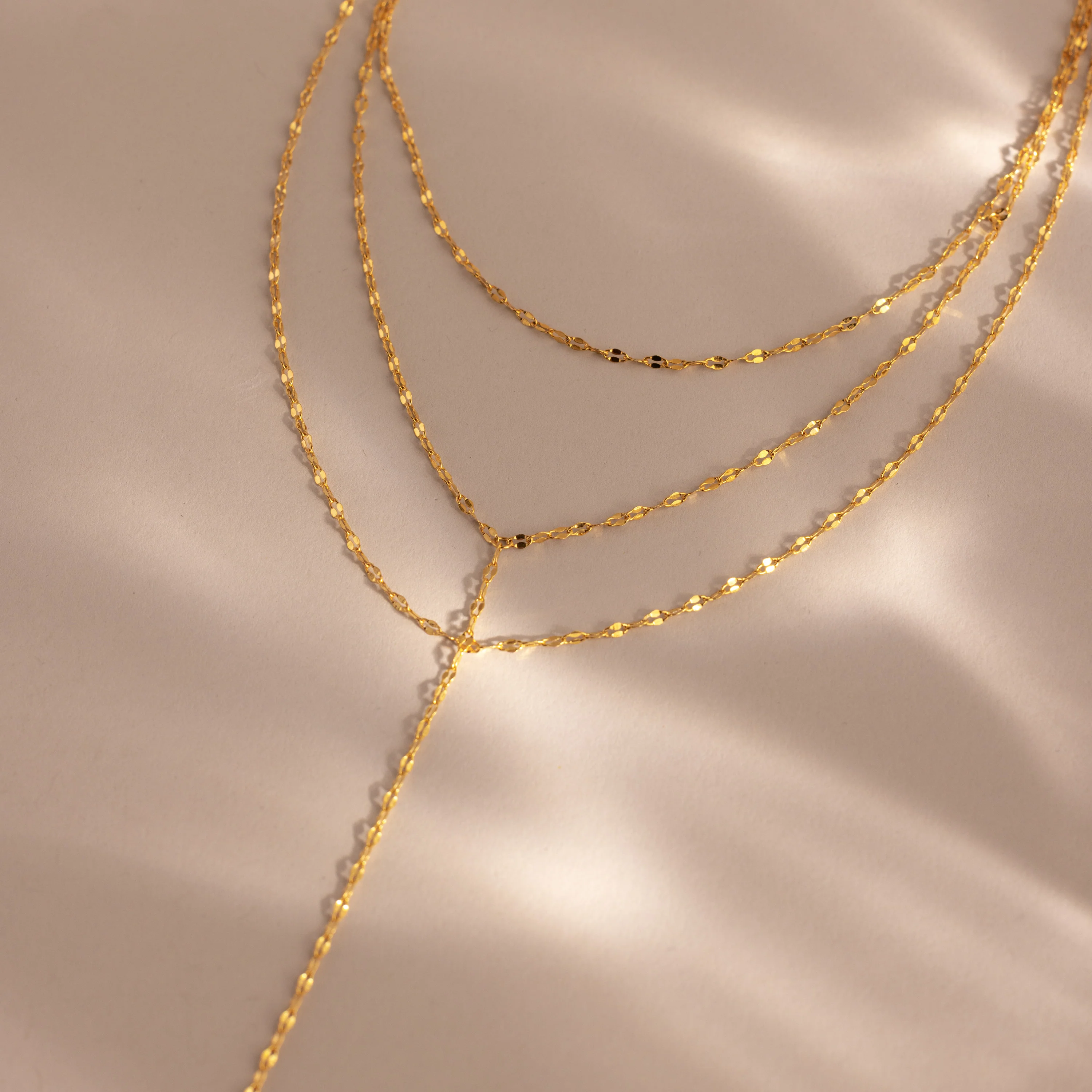 Sparkling Layered Lariat Necklace - Image 2