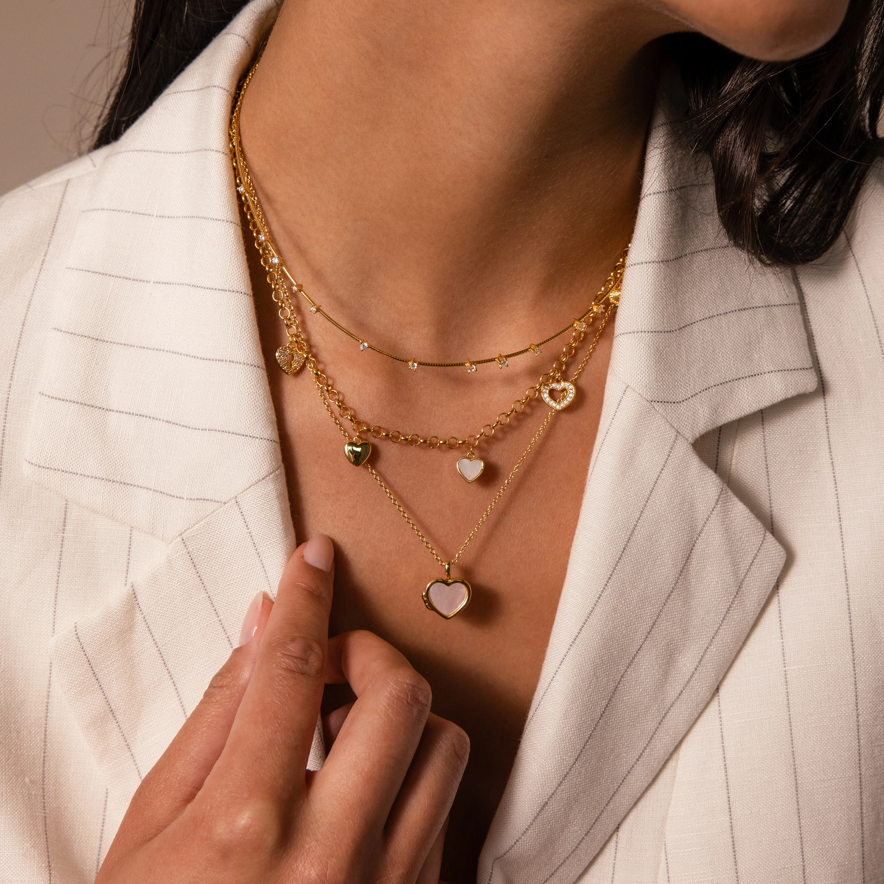 Sprinkle Diamond Necklace in 18K Gold - Image 8
