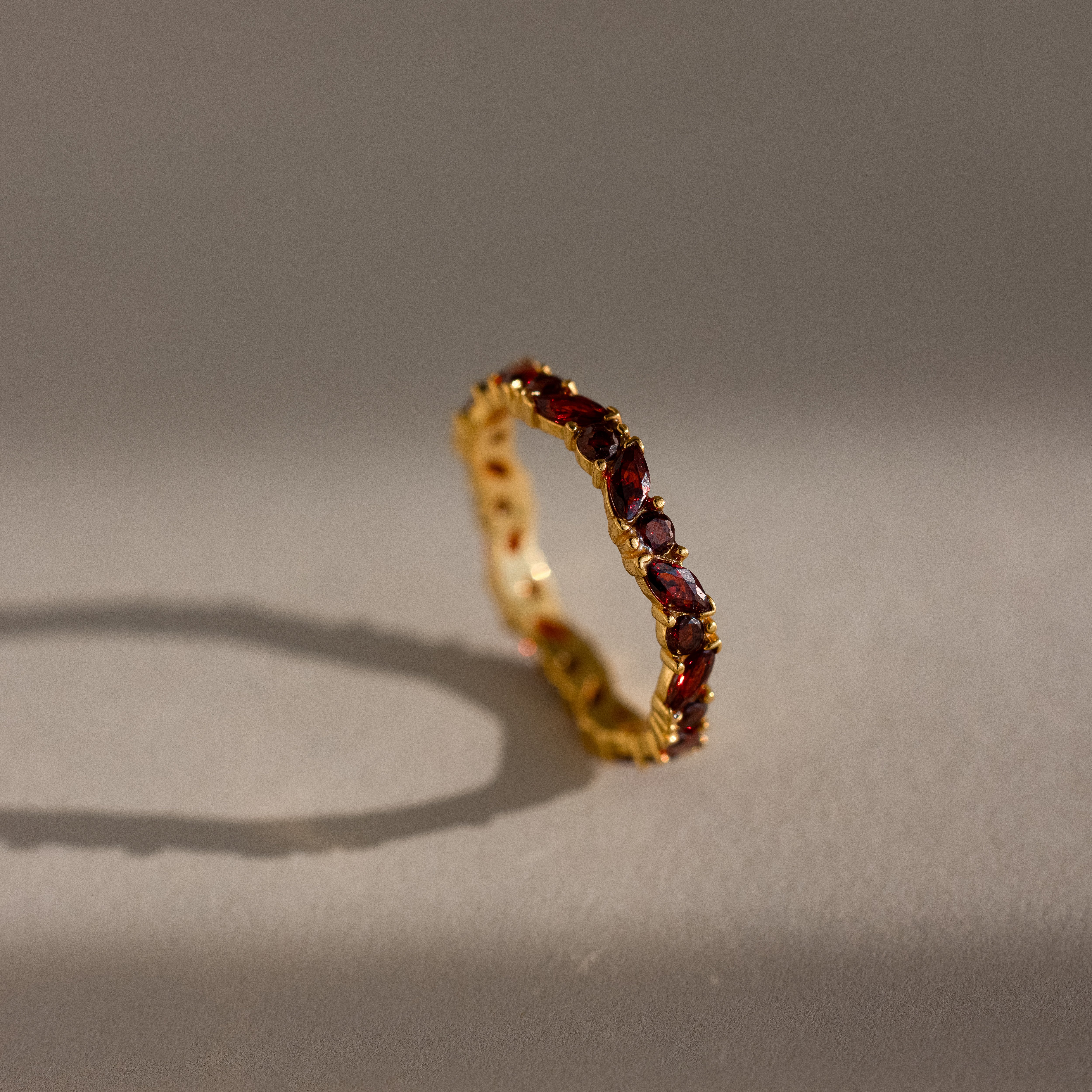 Staggered Marquise Birthstone Ring