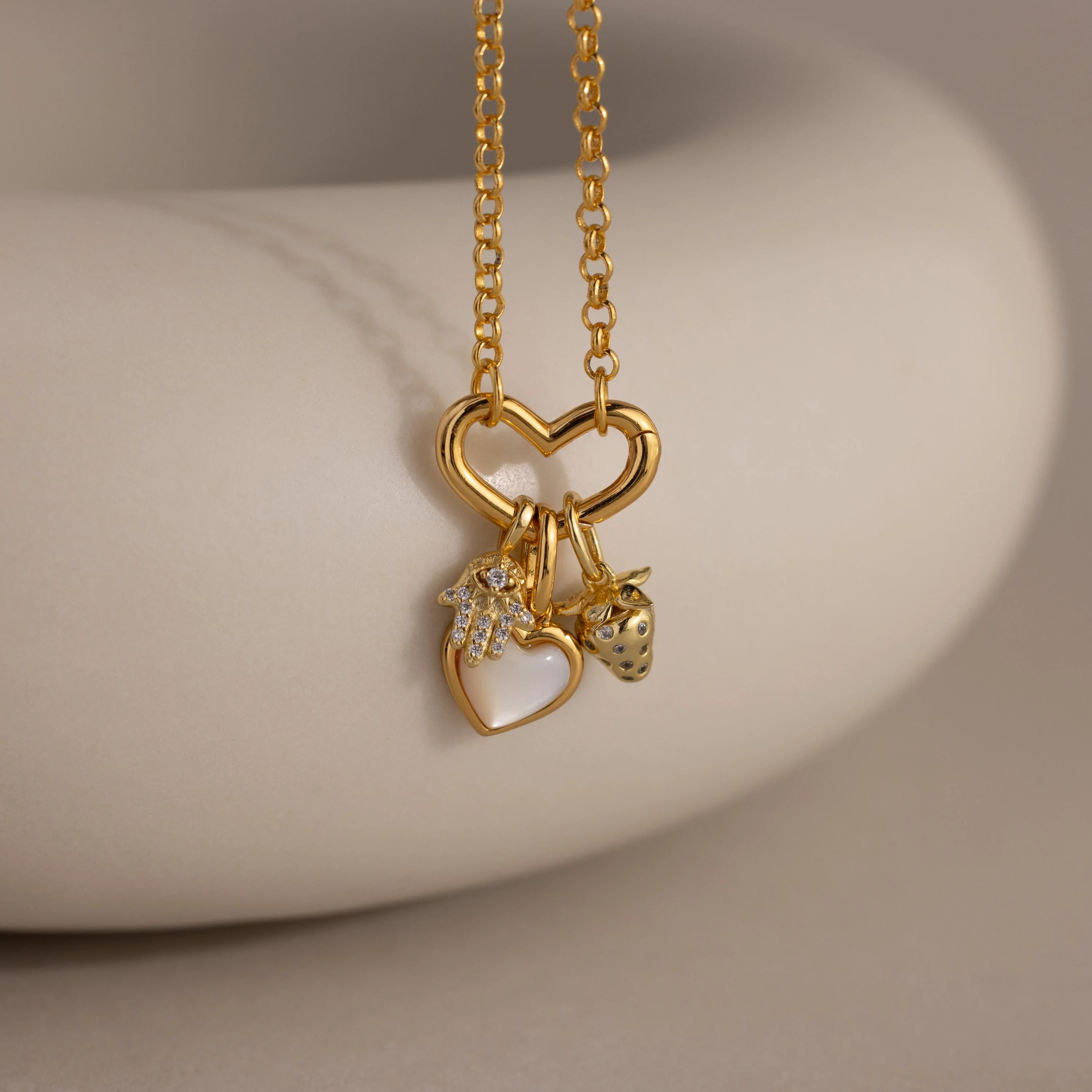 Strawberry Diamond Charm in 18K Gold - Image 3