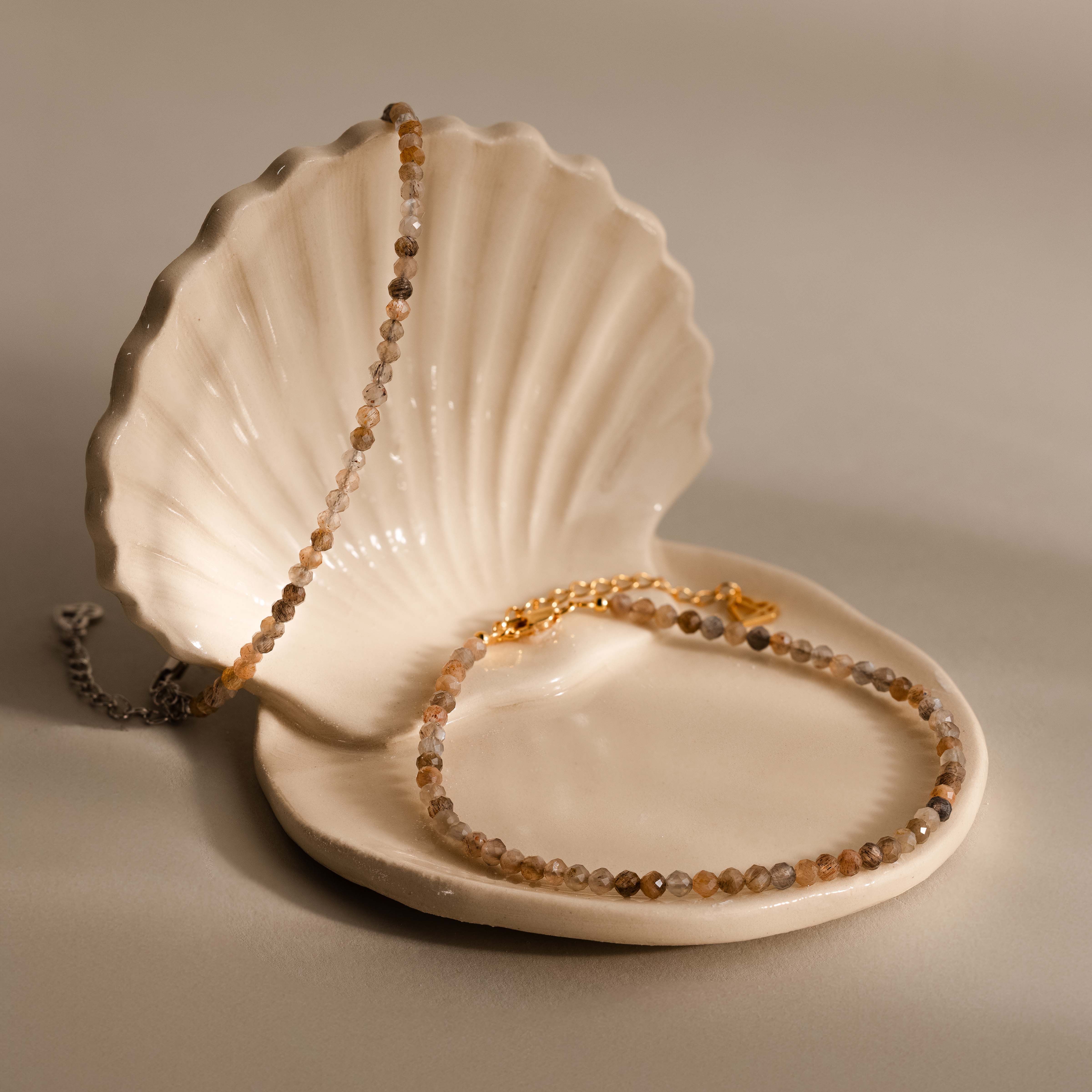 Sunstone Beaded Charm Anklet - Image 8