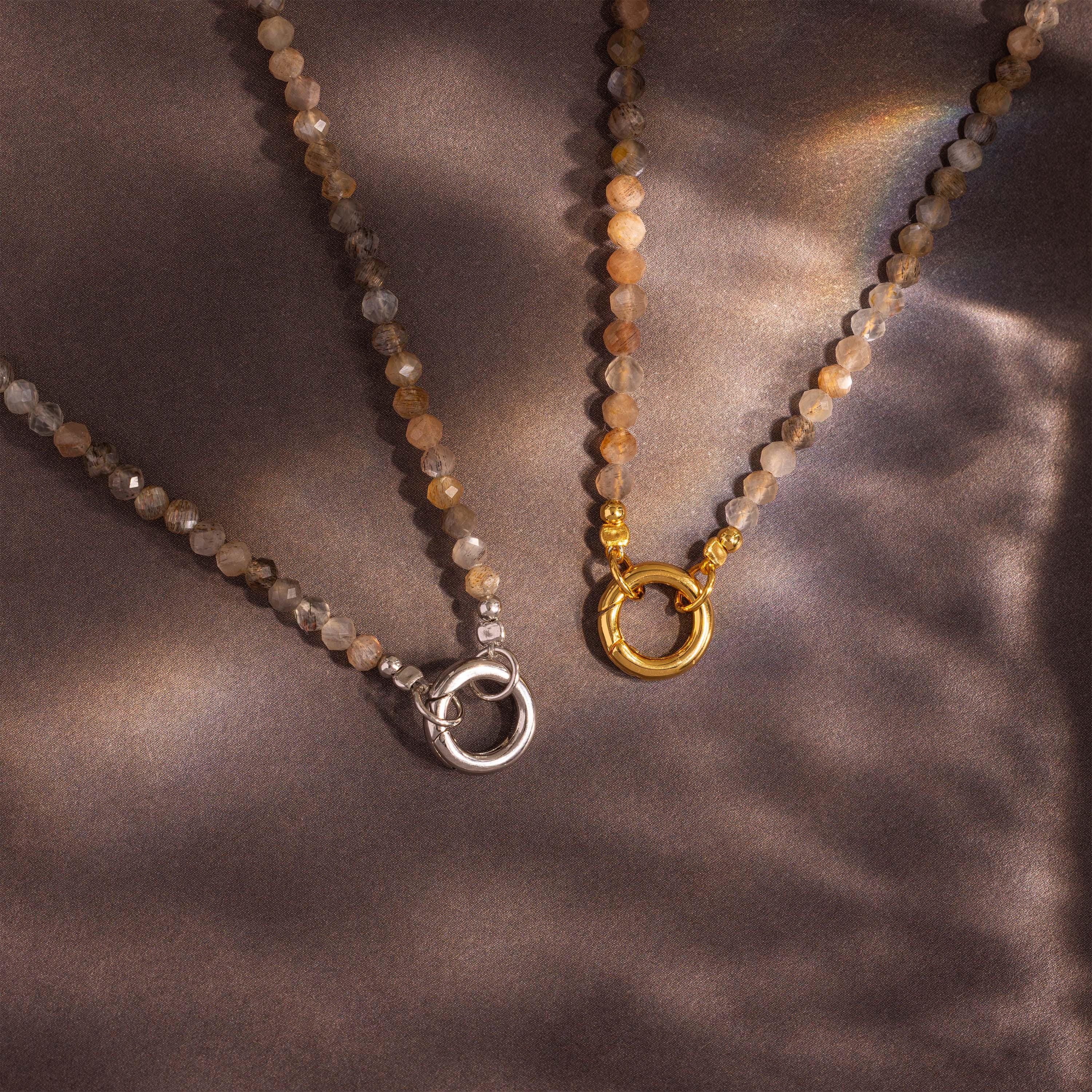 Sunstone Beaded Charm Necklace - Image 4