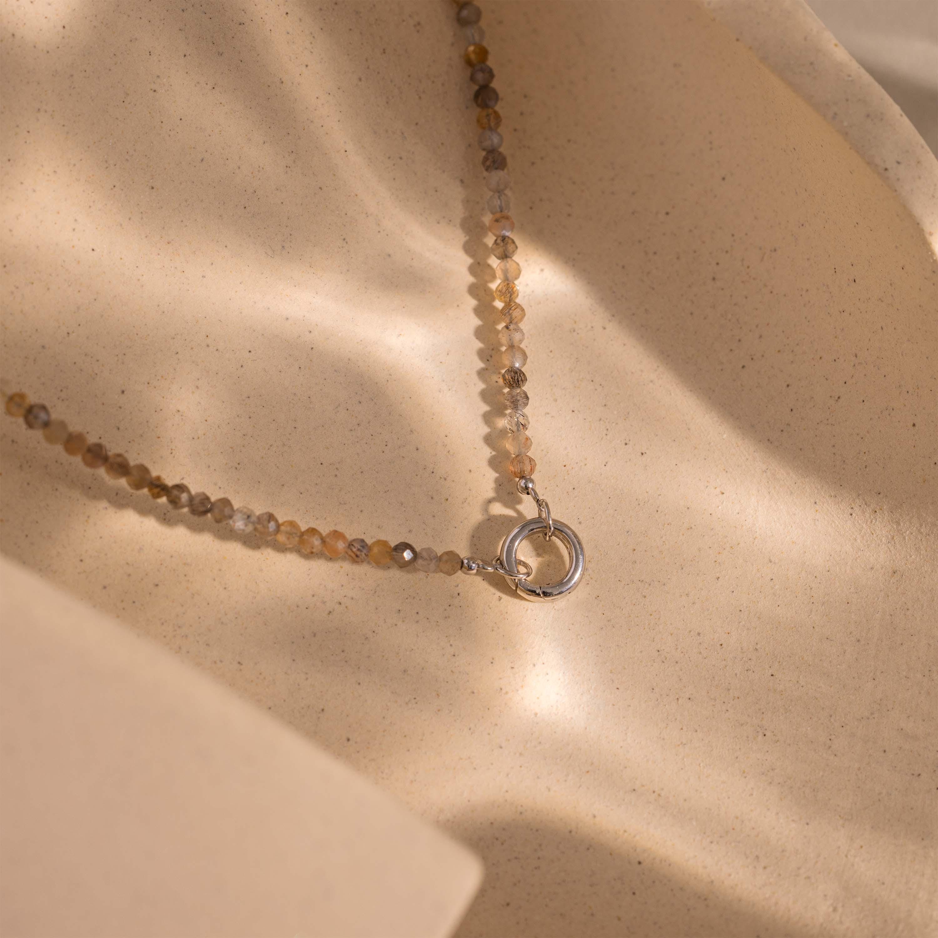 Sunstone Beaded Charm Necklace - Image 6