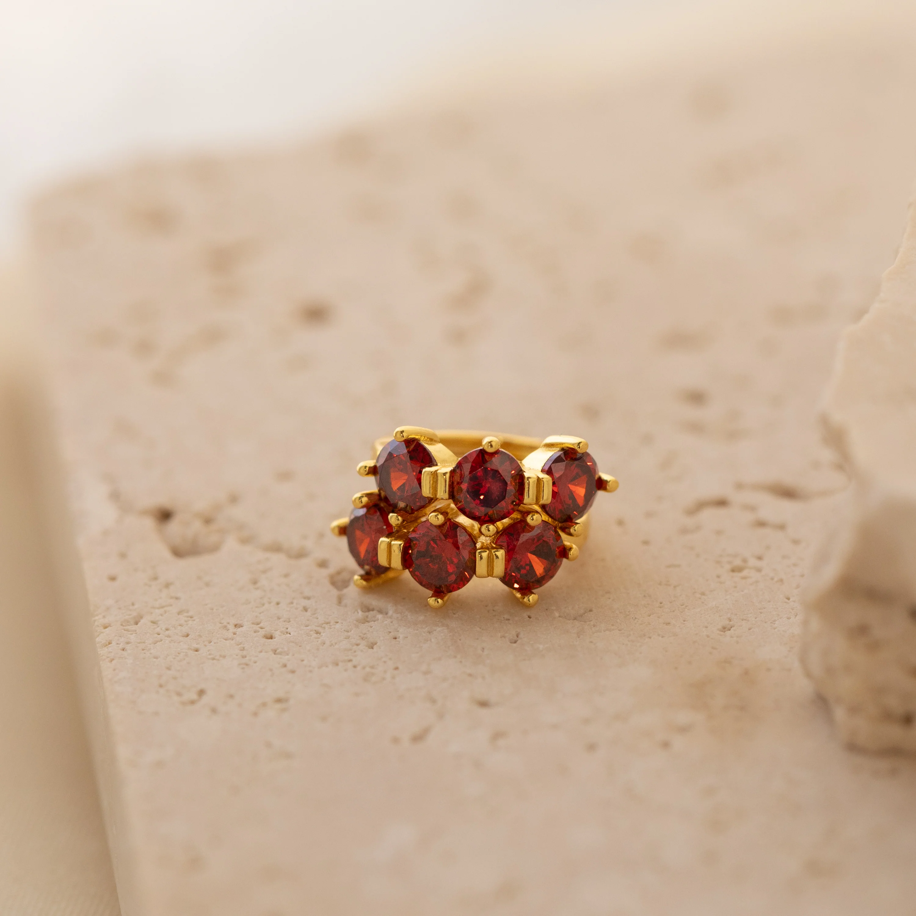 Triple Birthstone Huggies - Image 7
