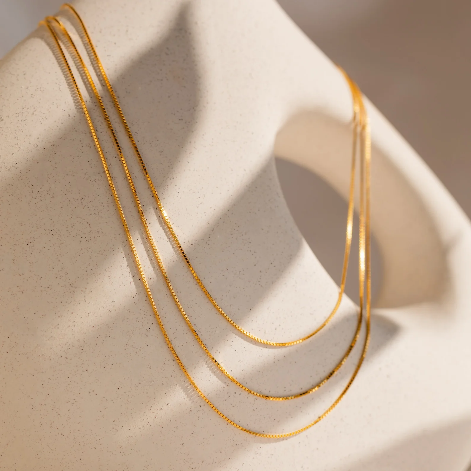 Triple Box Chain Necklace - Image 2