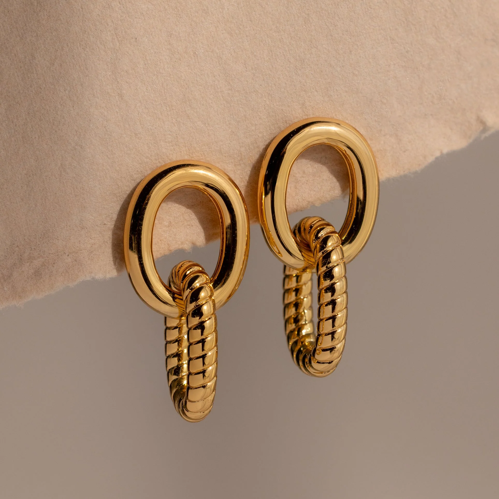 Twisted Link Earrings - Image 2