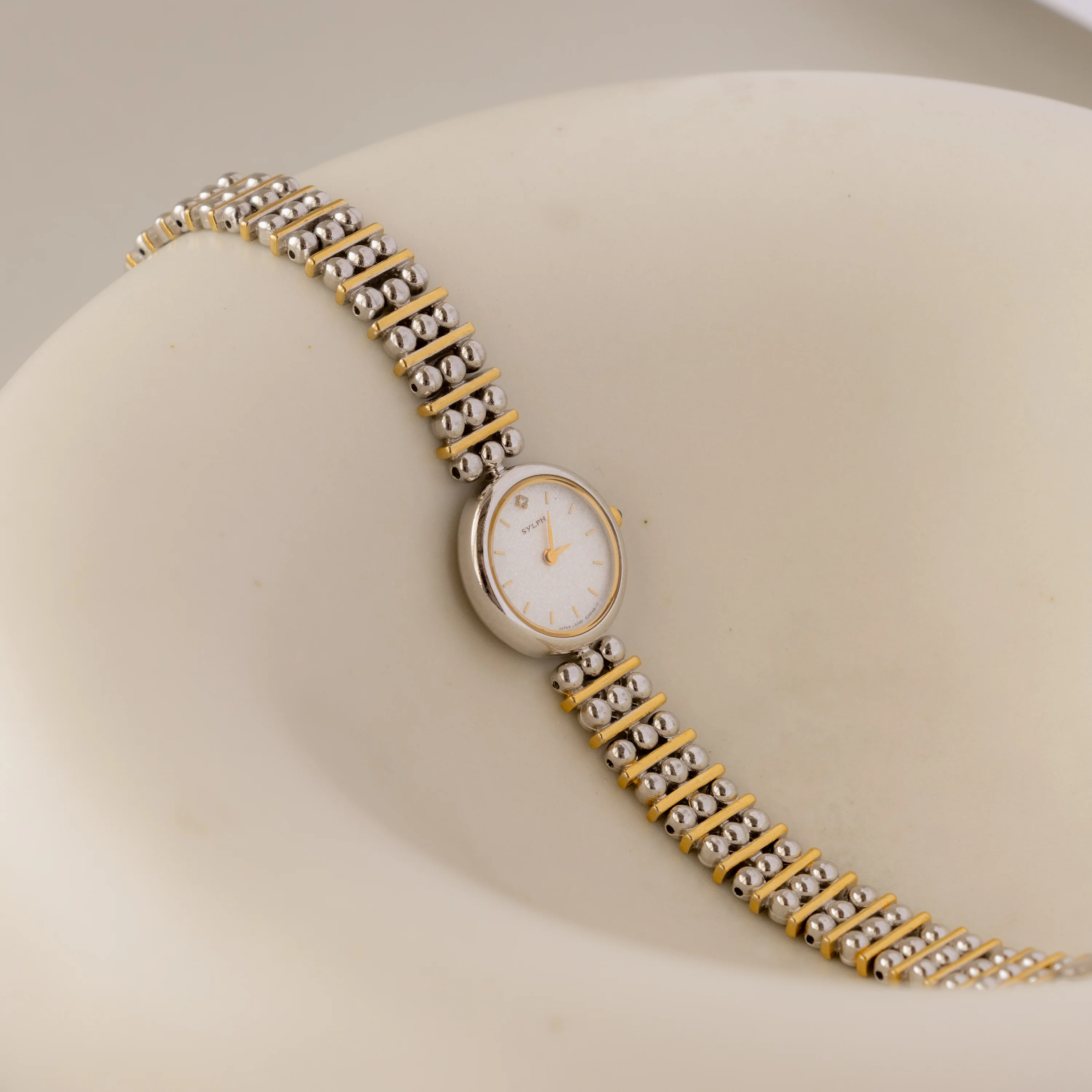 Vintage Citizen Sylph Beaded Two Tone Watch - Image 2