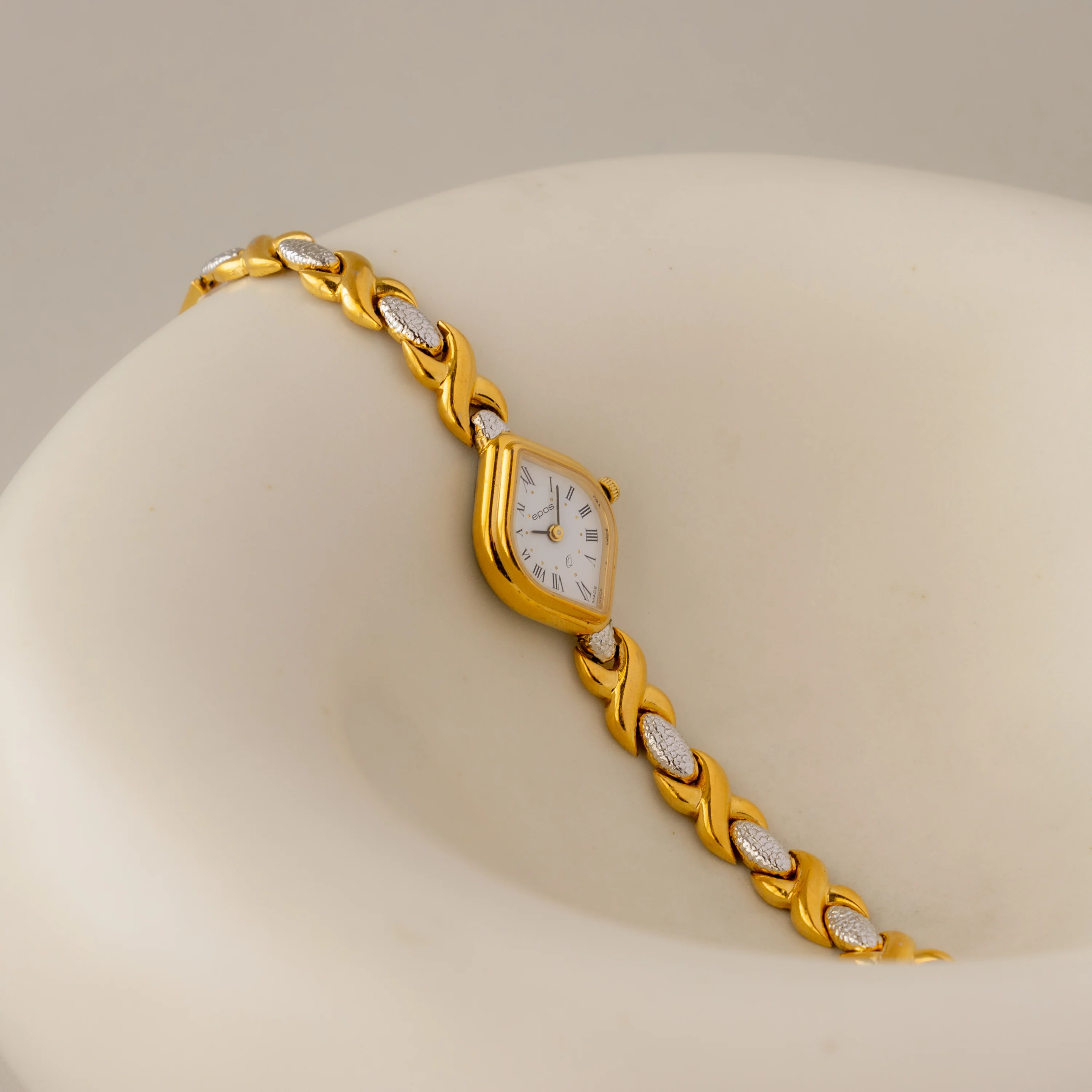 Vintage Epos Marquise Oval Gold Watch - Image 2